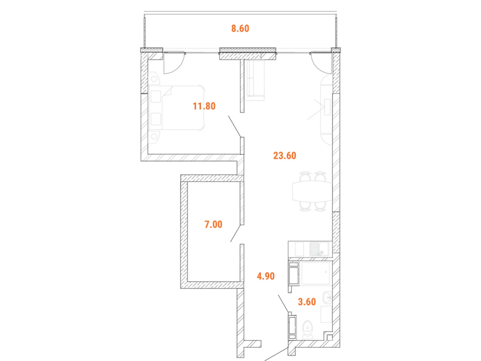 Продается 2-комнатная квартира 55.4 кв. м в Киеве, просп. Оболонский, 18 - фото 1