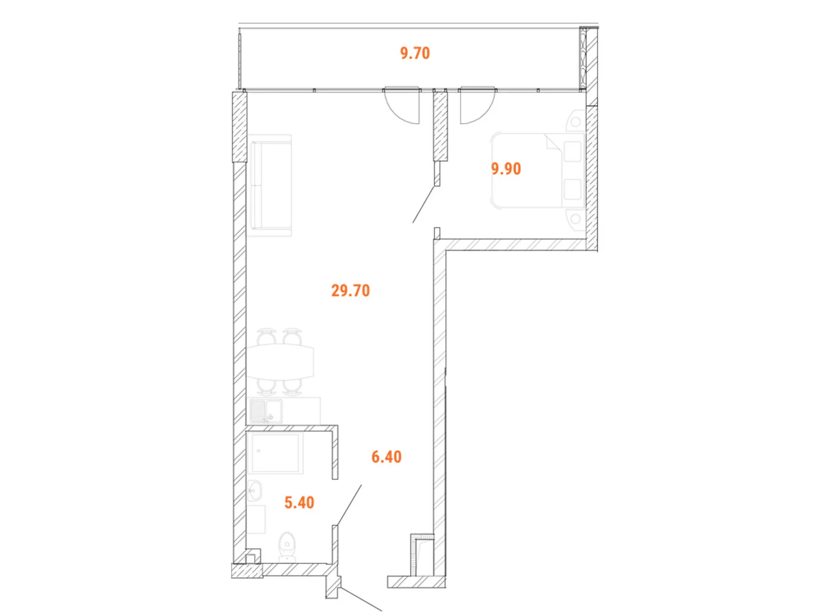 Продается 2-комнатная квартира 56.3 кв. м в Киеве, просп. Оболонский, 18 - фото 1