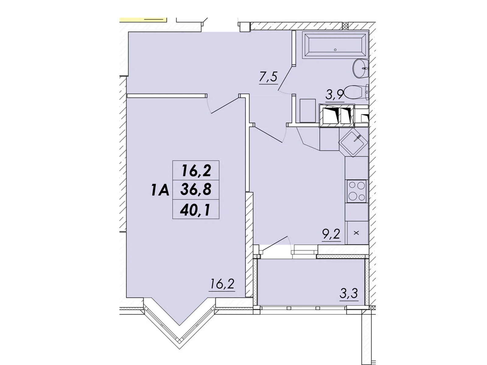 Продается 1-комнатная квартира 37.8 кв. м в Одессе, Овидиопольская дор., 3 - фото 1