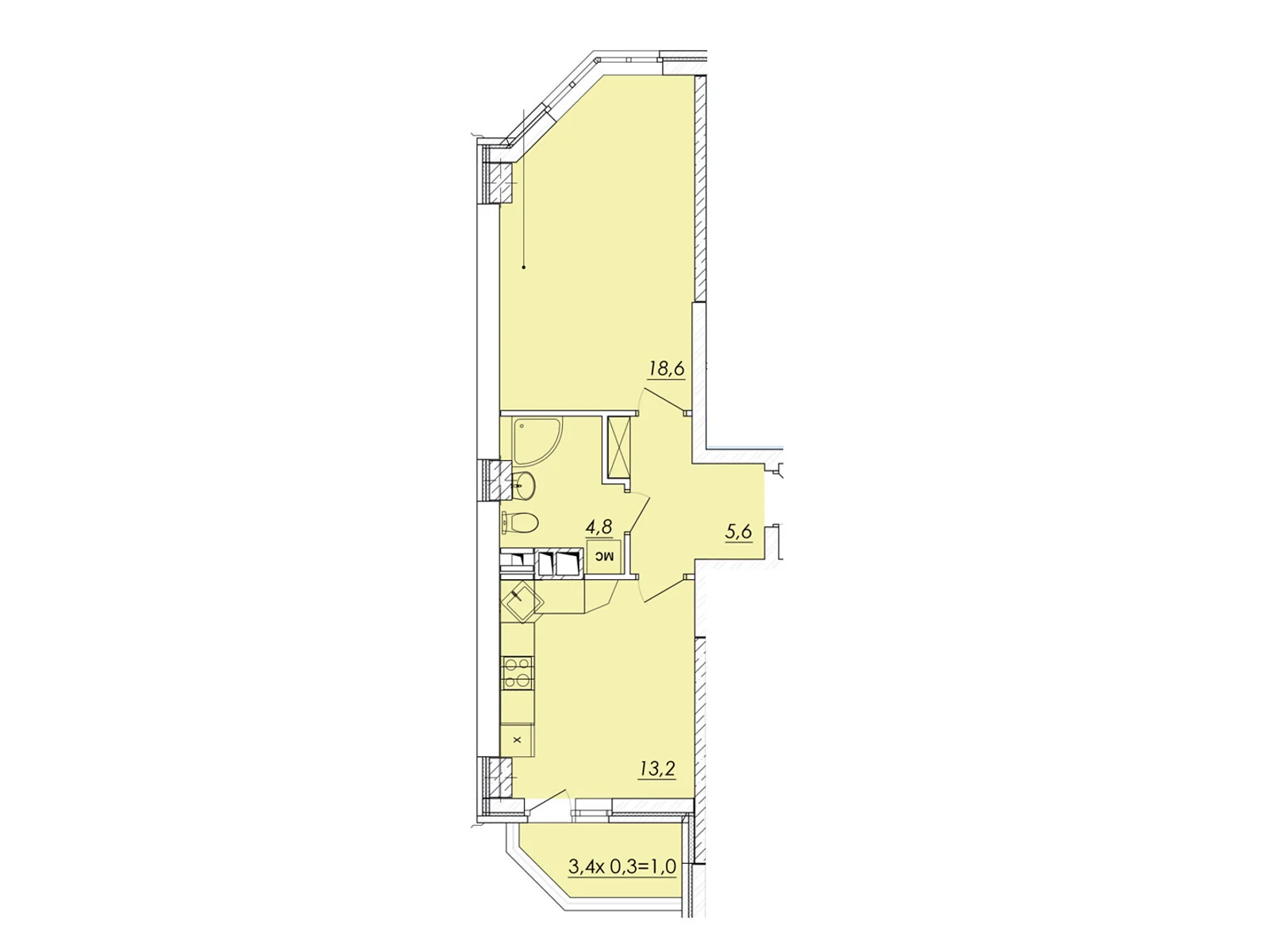 Продается офис 43.2 кв. м в бизнес-центре, цена: 27648 $ - фото 1