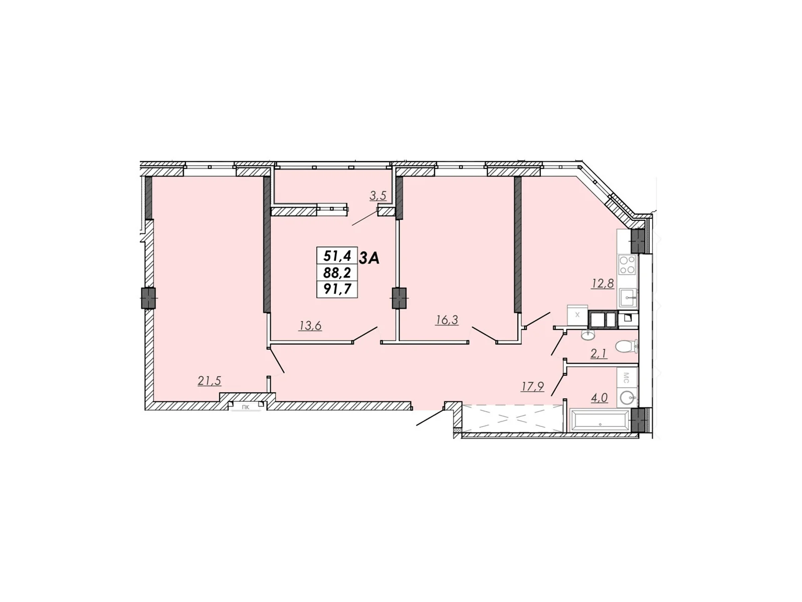 Продается 3-комнатная квартира 91.7 кв. м в Одессе, Овидиопольская дор., 3 - фото 1