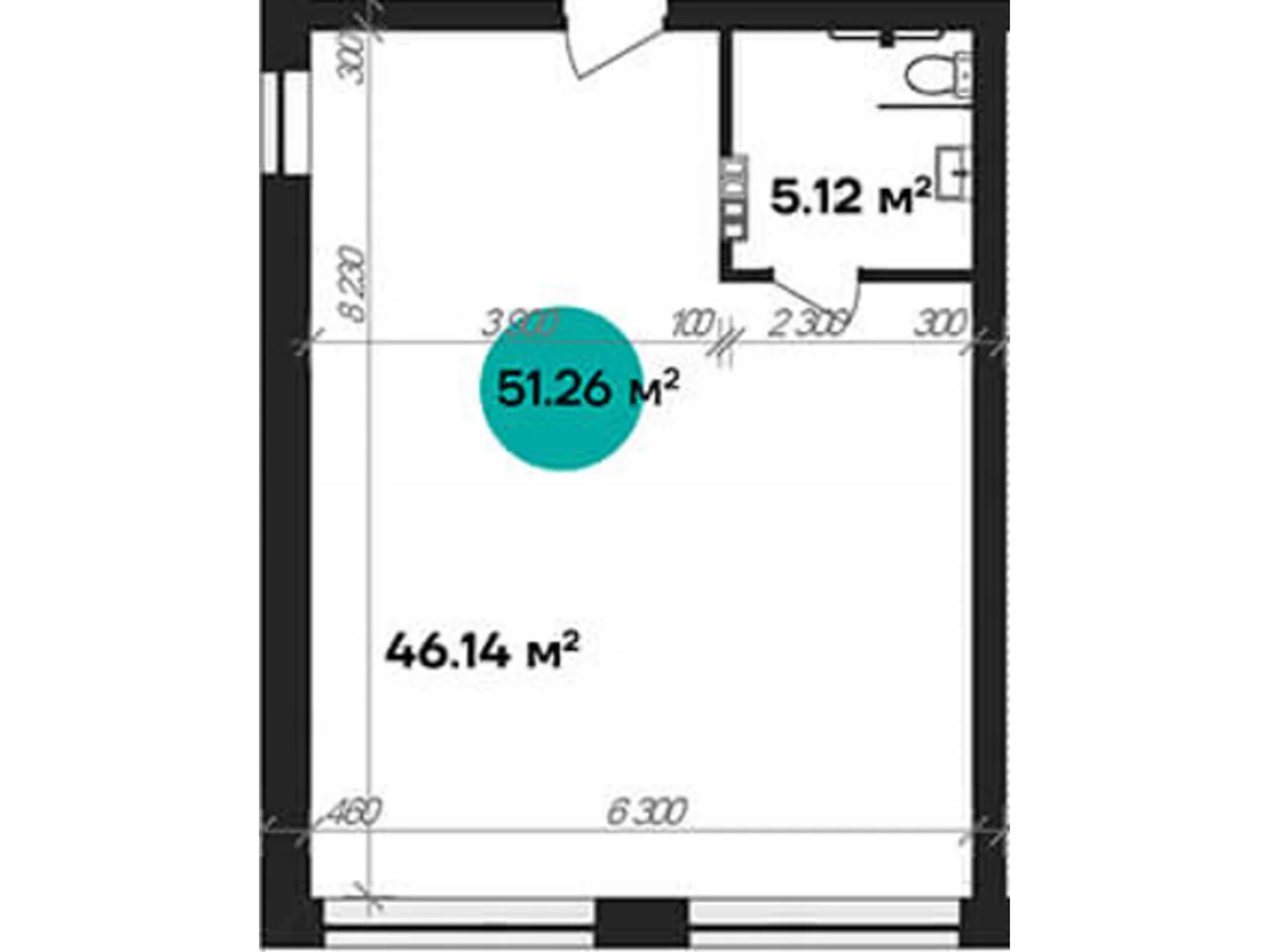 Продается 2-комнатная квартира 51.26 кв. м в Полтаве, цена: 66638 $ - фото 1