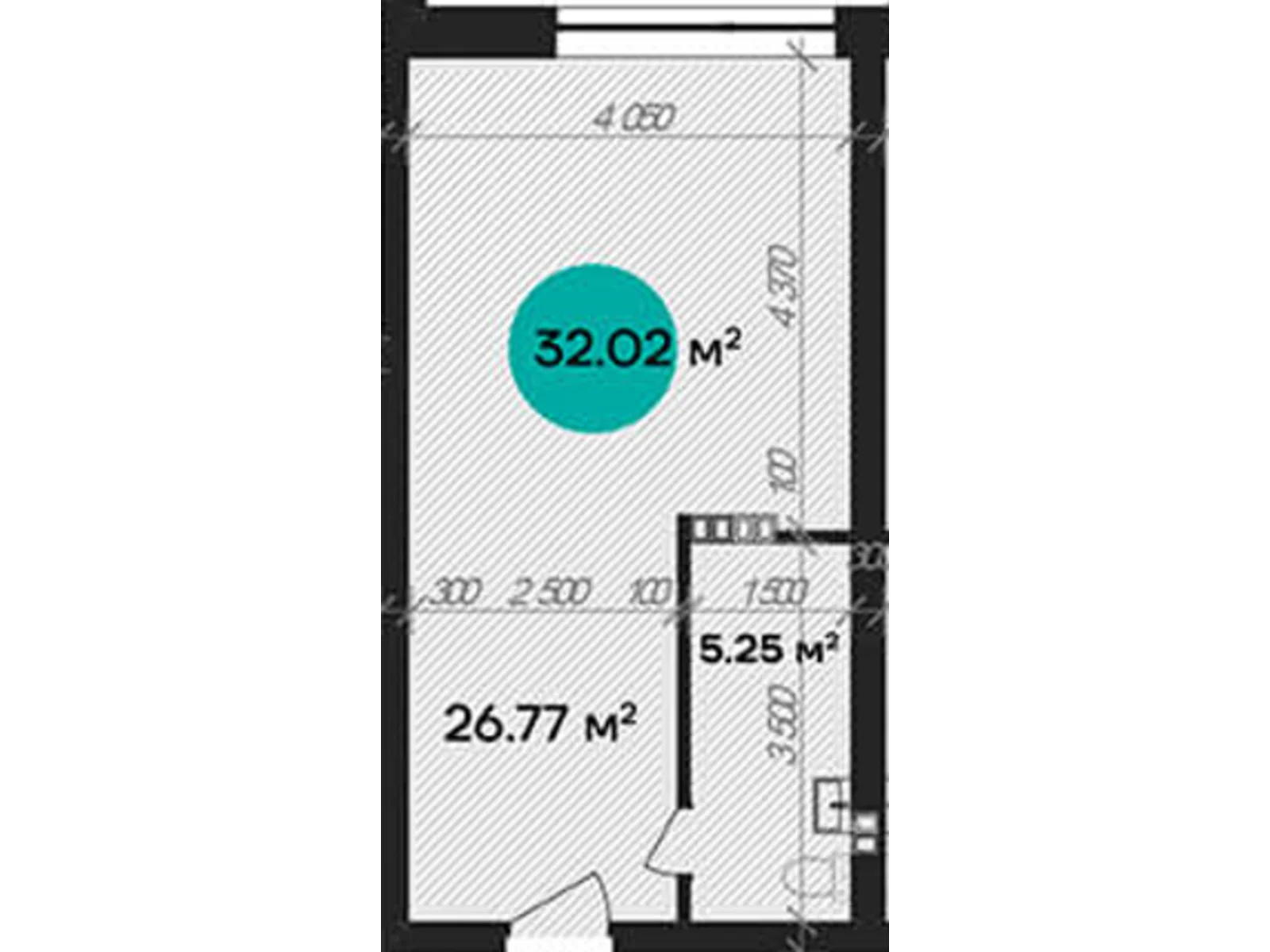 Продается 1-комнатная квартира 32.02 кв. м в Полтаве, цена: 38424 $ - фото 1