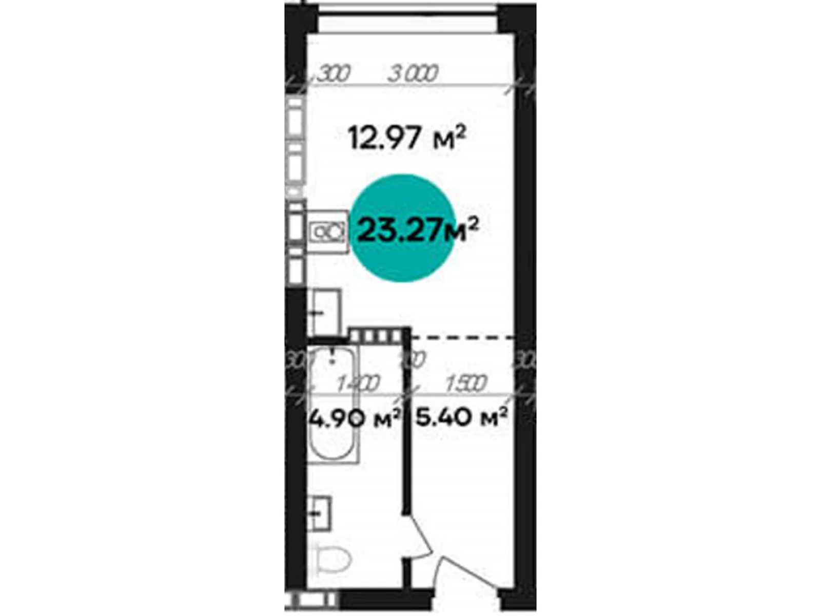 Продается 1-комнатная квартира 23.27 кв. м в Полтаве, ул. Шевченко - фото 1