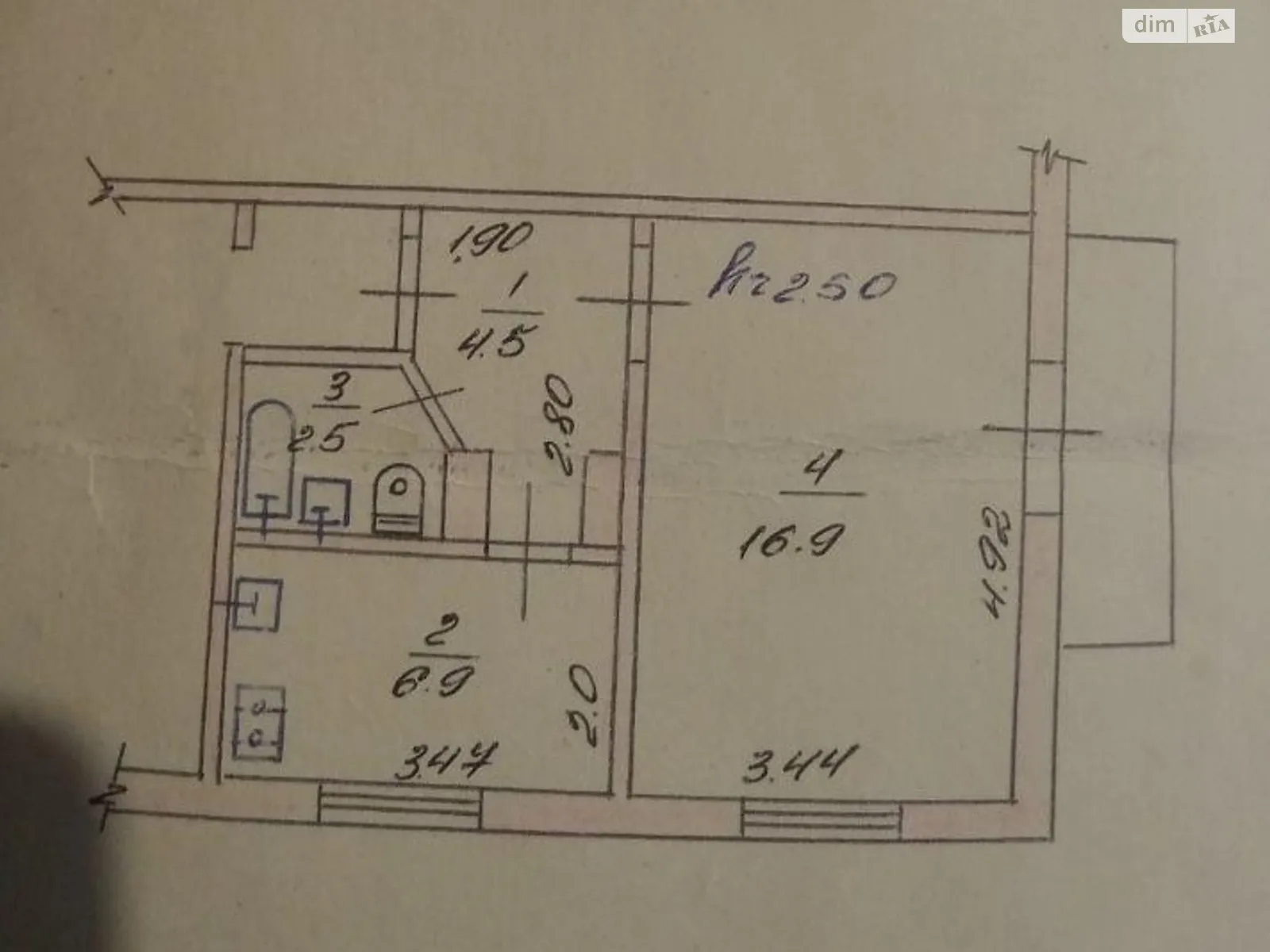 Продается 1-комнатная квартира 32 кв. м в Хмельницком - фото 1