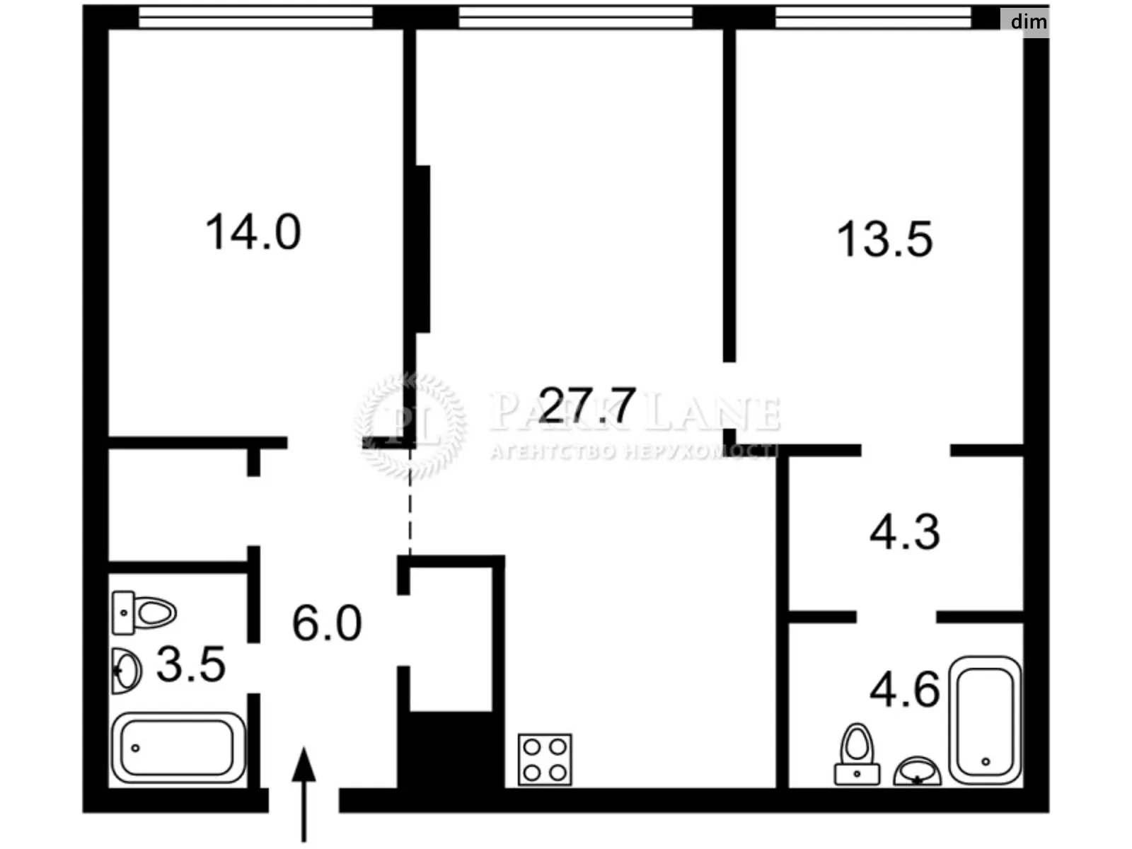 Продается 2-комнатная квартира 77 кв. м в Киеве, пер. Ужгородский, 4/1 - фото 1