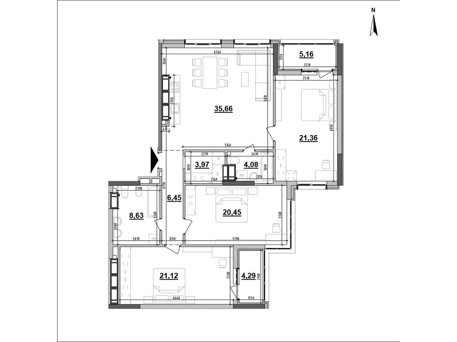 Продается 3-комнатная квартира 131.22 кв. м в Киеве, ул. Коновальца Евгения, 30 - фото 1