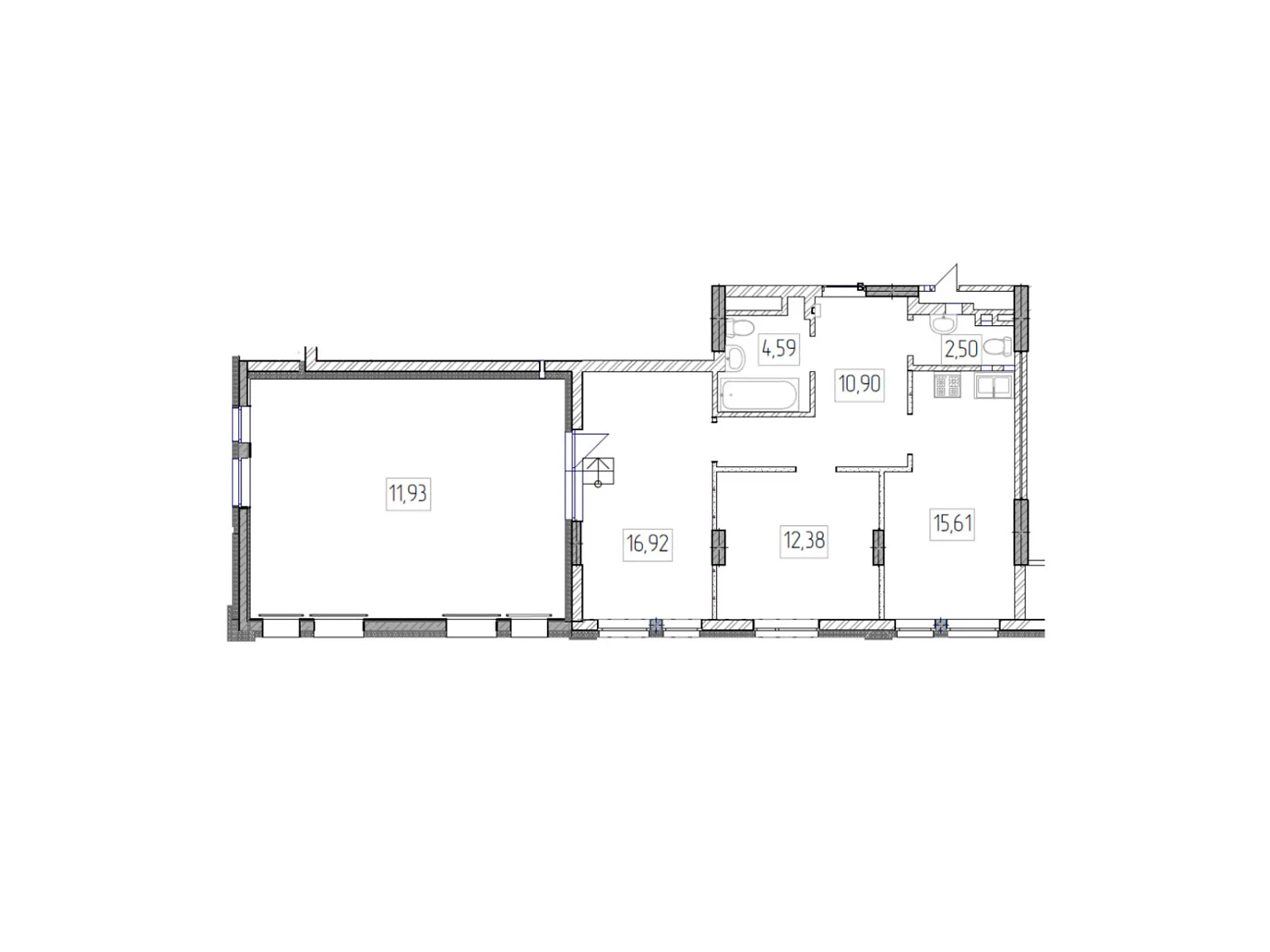 Продается 2-комнатная квартира 80 кв. м в Броварах, ул. Киевская, 235 - фото 1