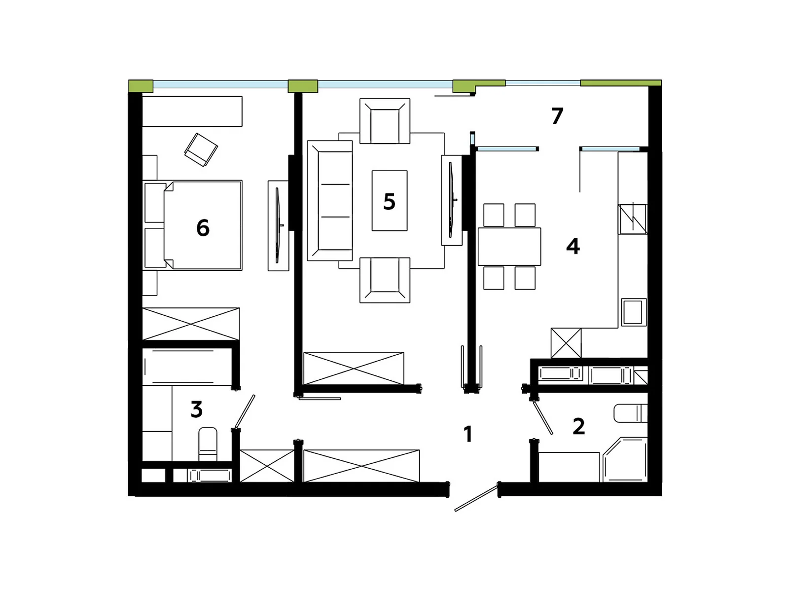 Продается 2-комнатная квартира 75.2 кв. м в Броварах, ул. Киевская, 237 - фото 1