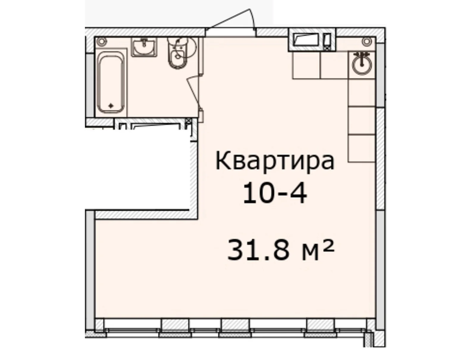 Продается 1-комнатная квартира 31.8 кв. м в Днепре, просп. Слобожанский - фото 1