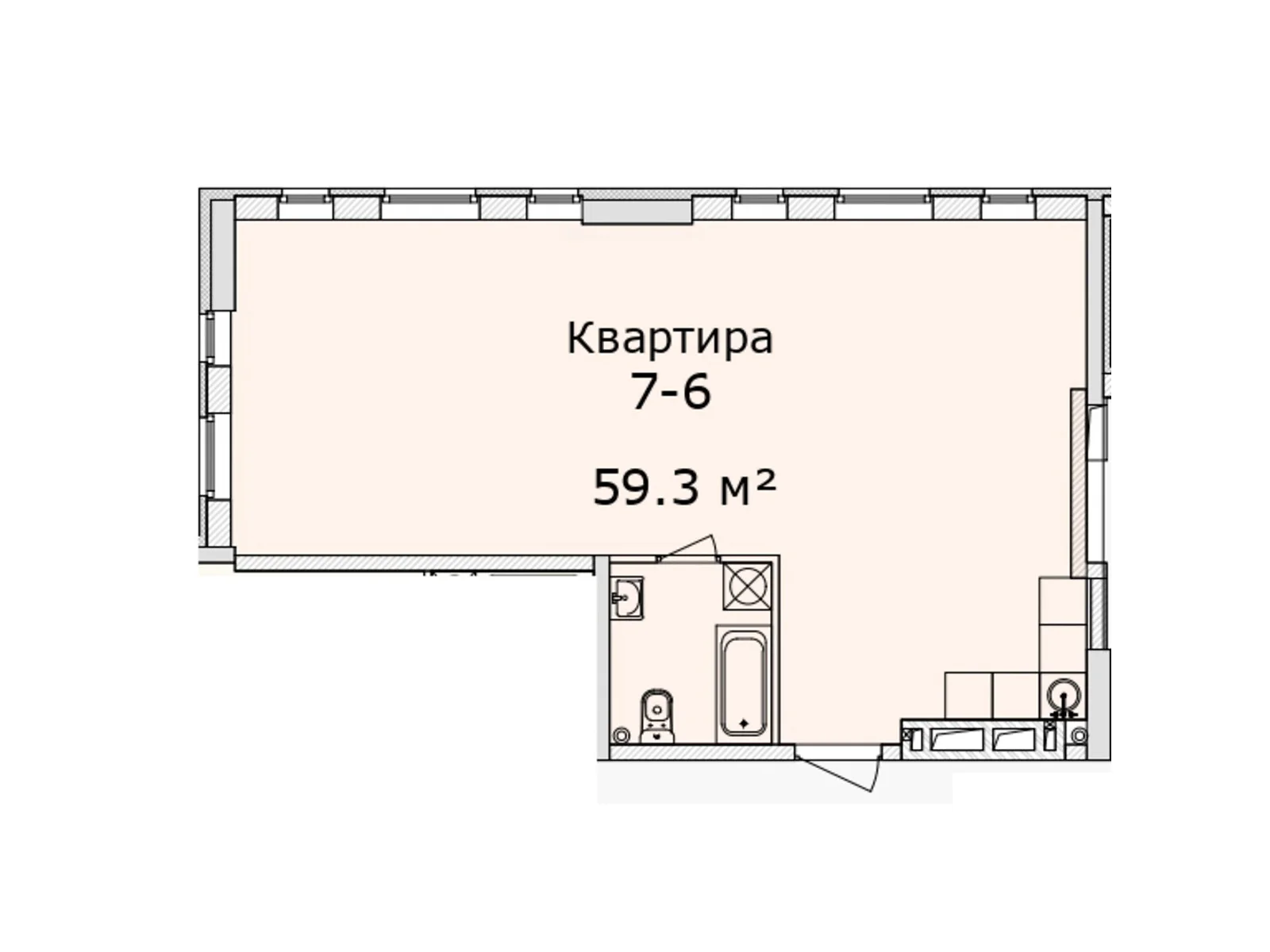 Продается 2-комнатная квартира 59.3 кв. м в Днепре, просп. Слобожанский, 29А - фото 1
