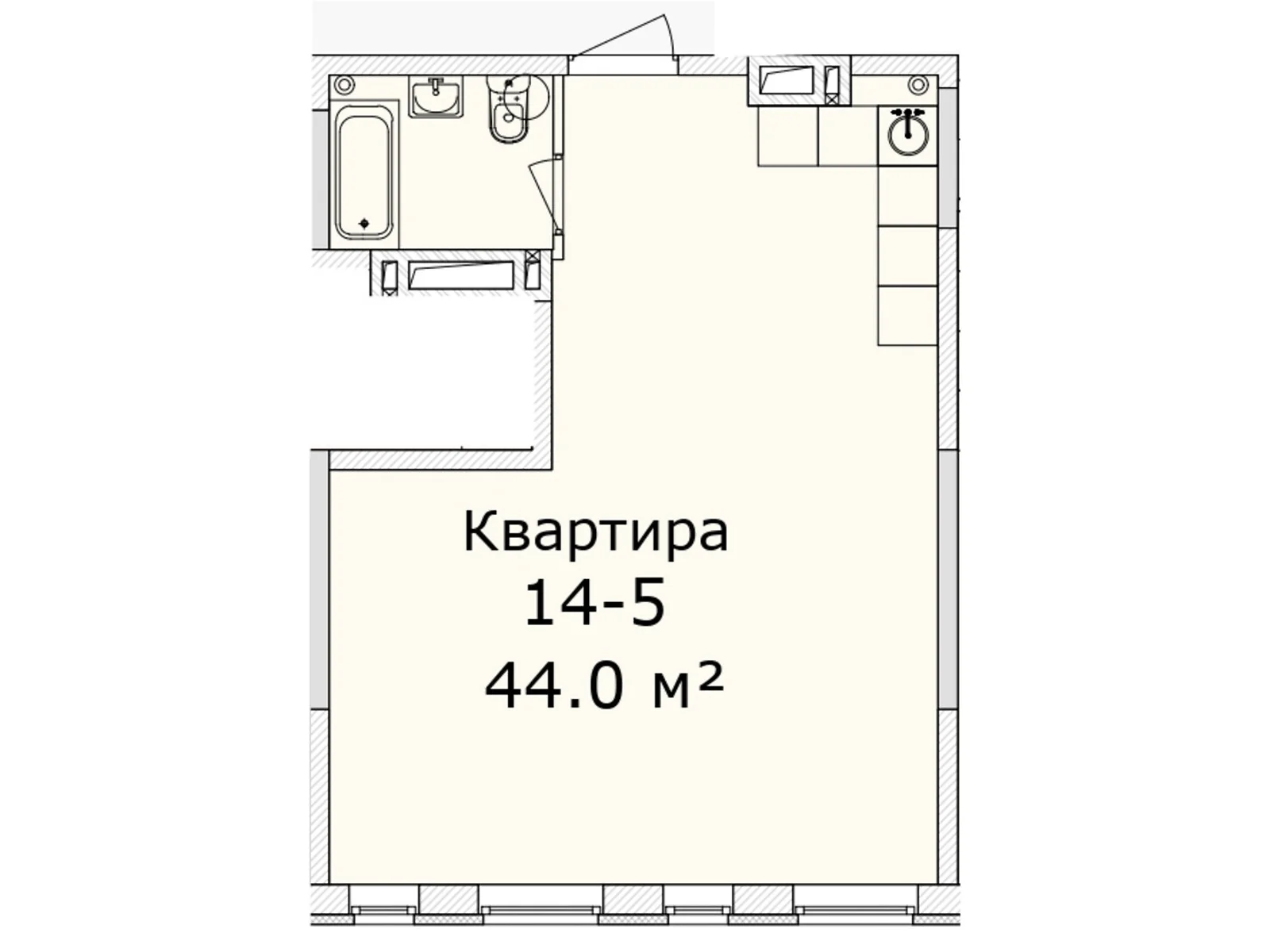 Продається 1-кімнатна квартира 44 кв. м у Дніпрі, просп. Слобожанський, 29А - фото 1