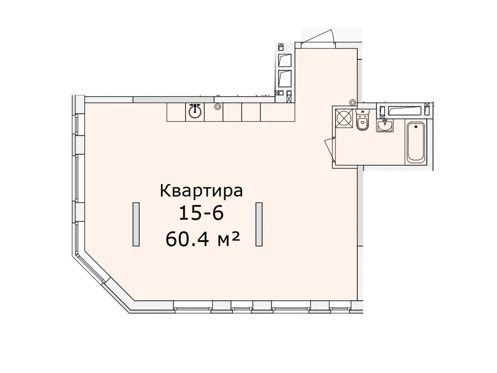 Продається 2-кімнатна квартира 60.4 кв. м у Дніпрі, просп. Слобожанський, 29А - фото 1