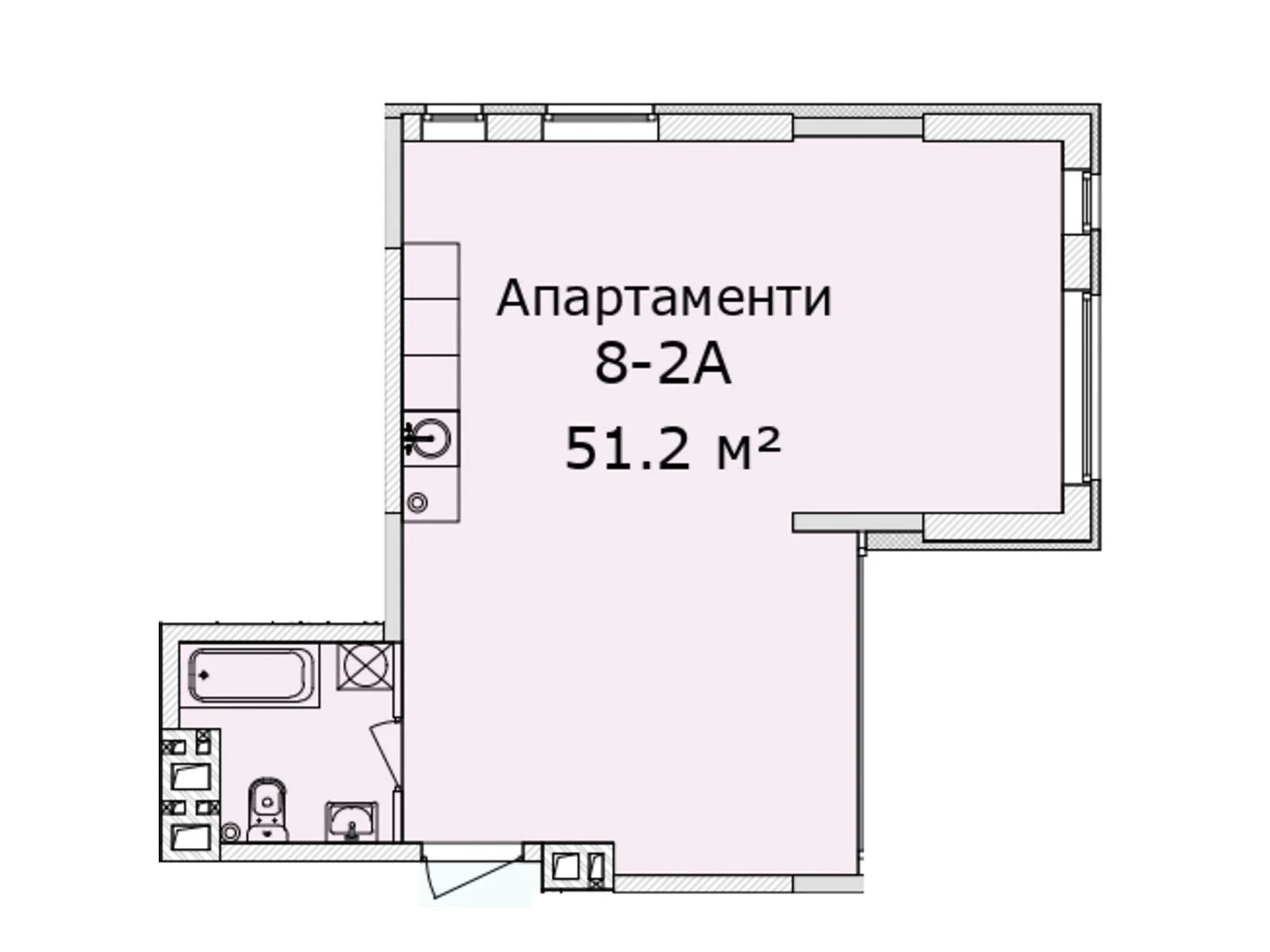 Продается 2-комнатная квартира 51.2 кв. м в Днепре, просп. Слобожанский, 29А - фото 1