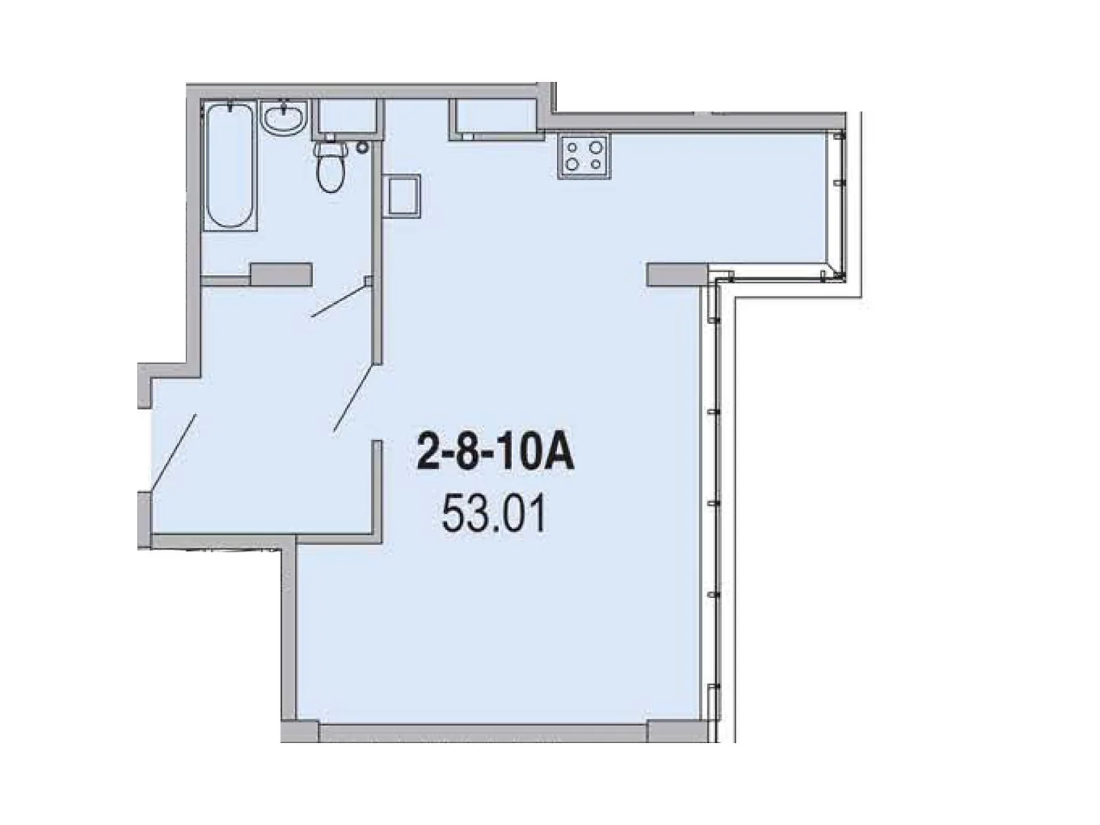 Продається 2-кімнатна квартира 53.01 кв. м у Дніпрі, вул. Овражна, 15 - фото 1