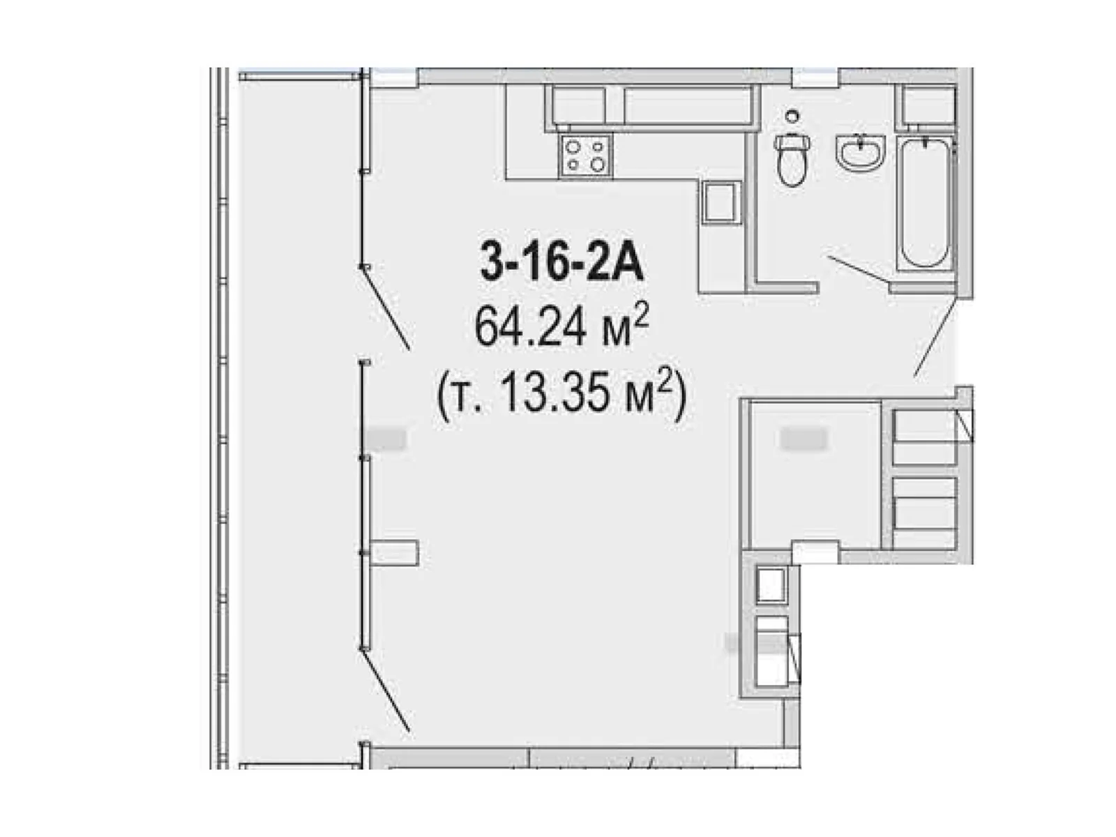 Продается 2-комнатная квартира 64.24 кв. м в Днепре, ул. Овражная, 15 - фото 1