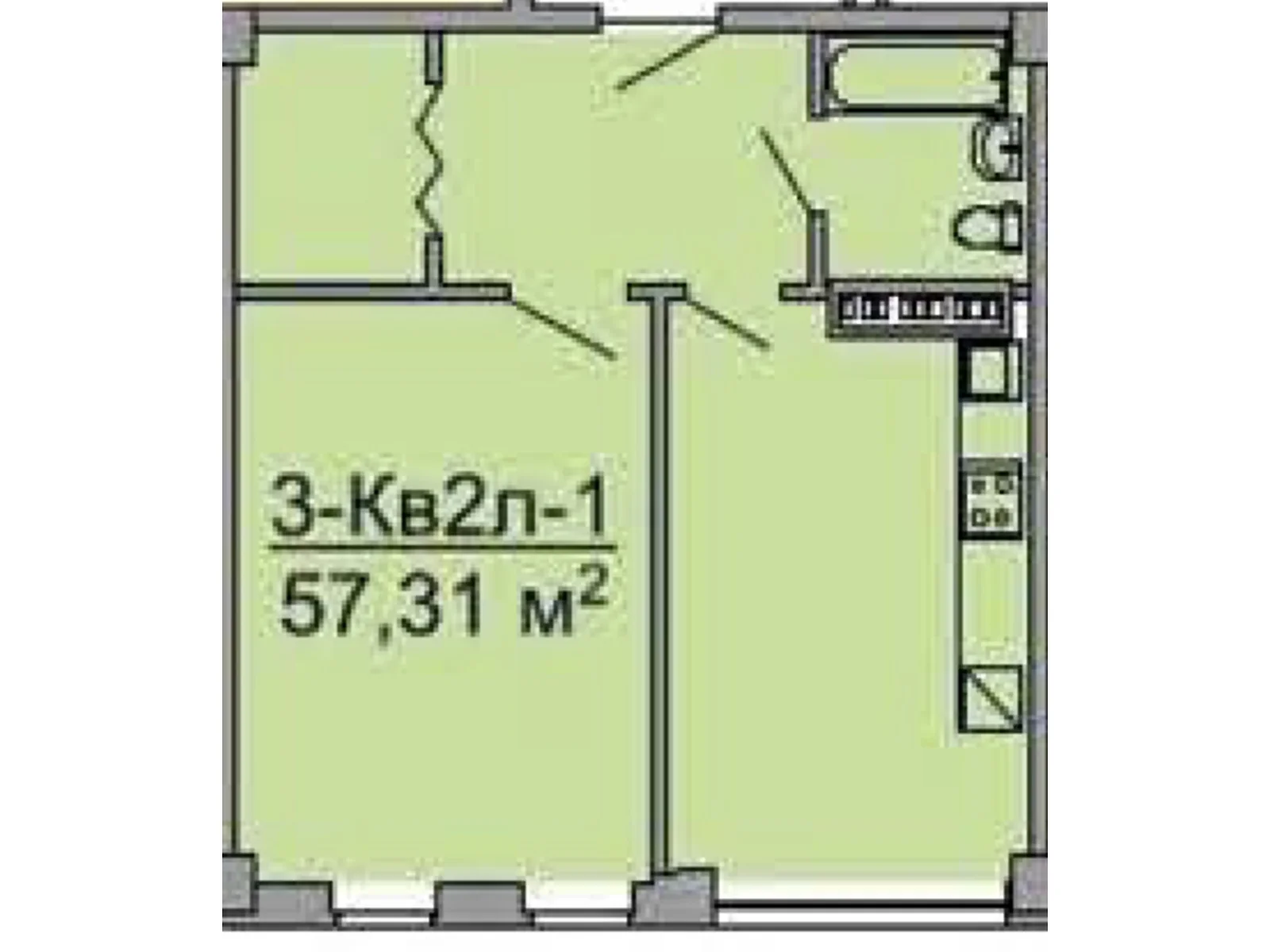 Продается 3-комнатная квартира 57.31 кв. м в Днепре, ул. Троицкая, 5 - фото 1