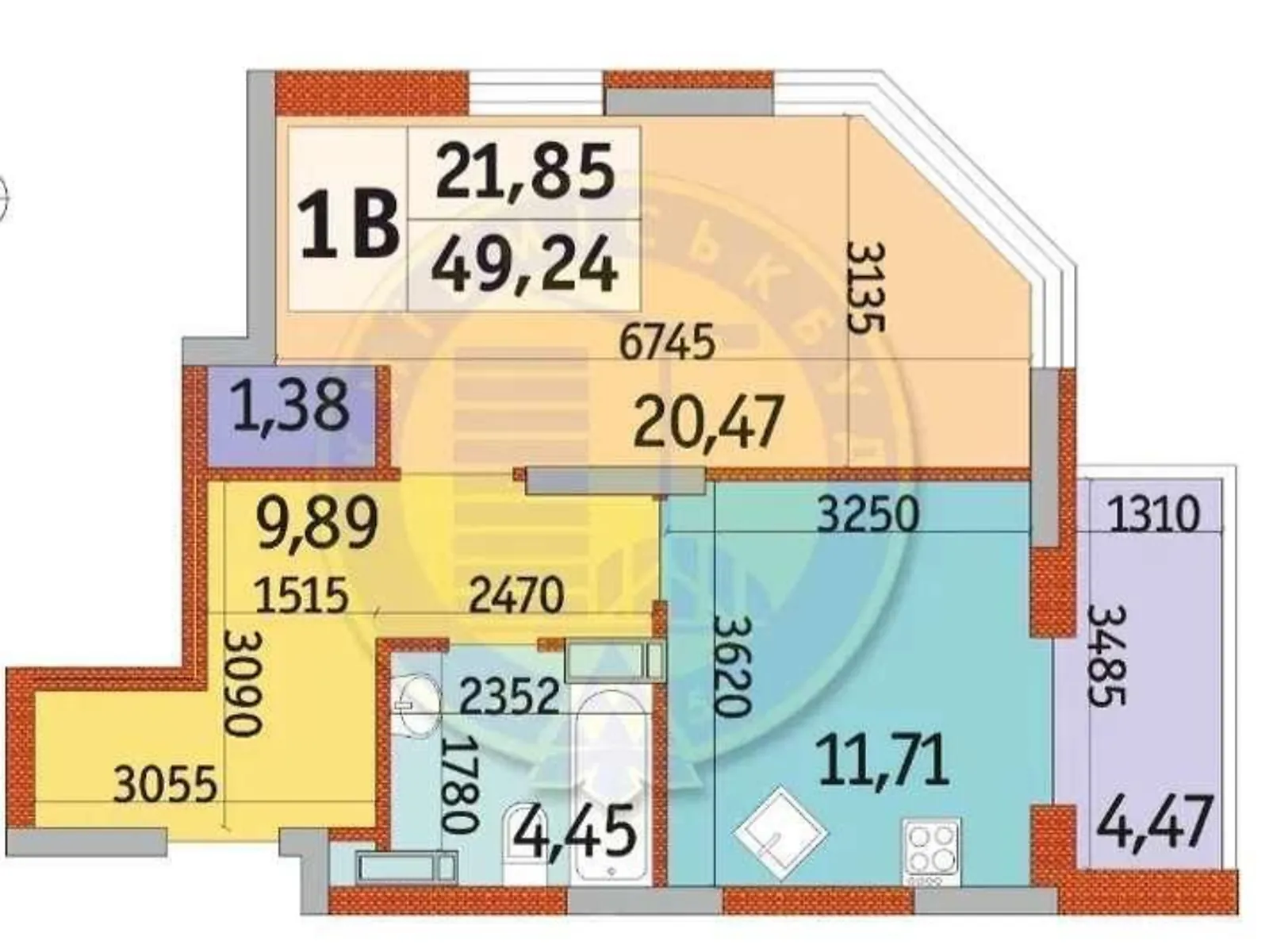Продається 1-кімнатна квартира 49.24 кв. м у Києві, вул. Миколи Кибальчича, 1Г - фото 1