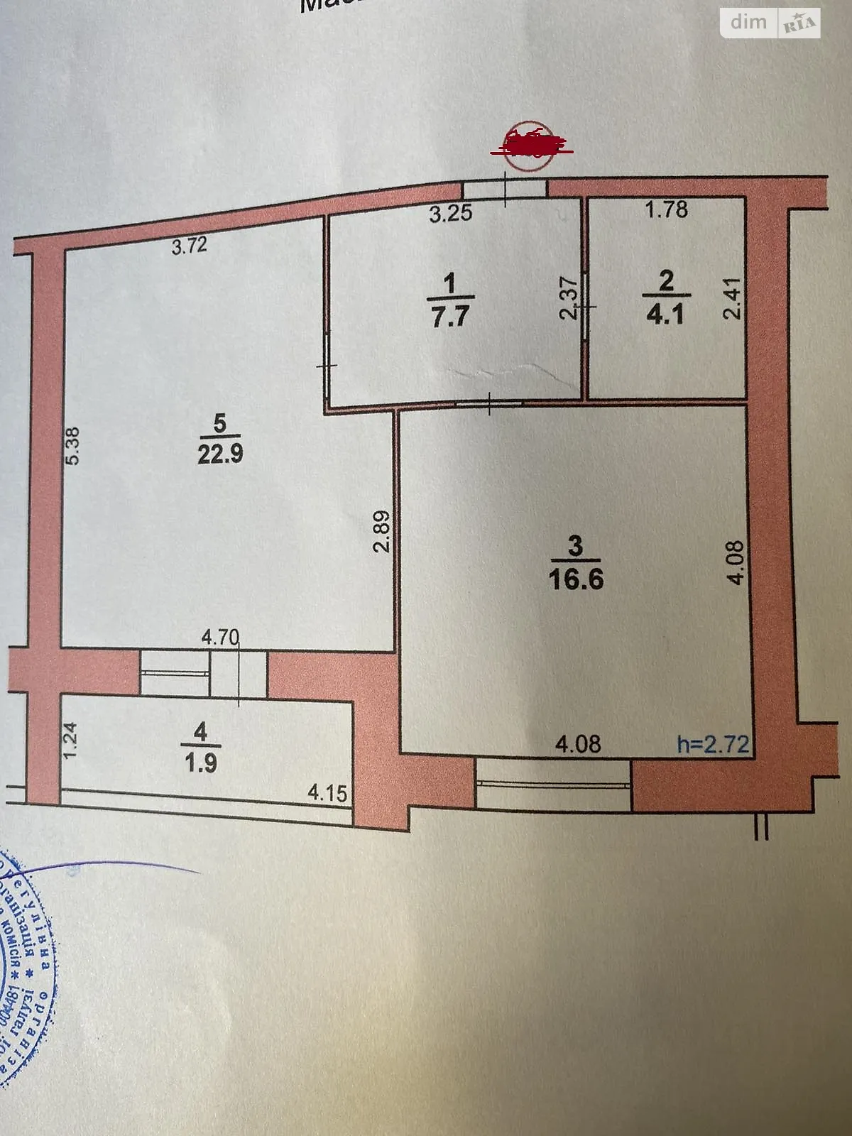 Продается 1-комнатная квартира 53.2 кв. м в Хмельницком, ул. Сечевых Стрельцов, 5 - фото 1