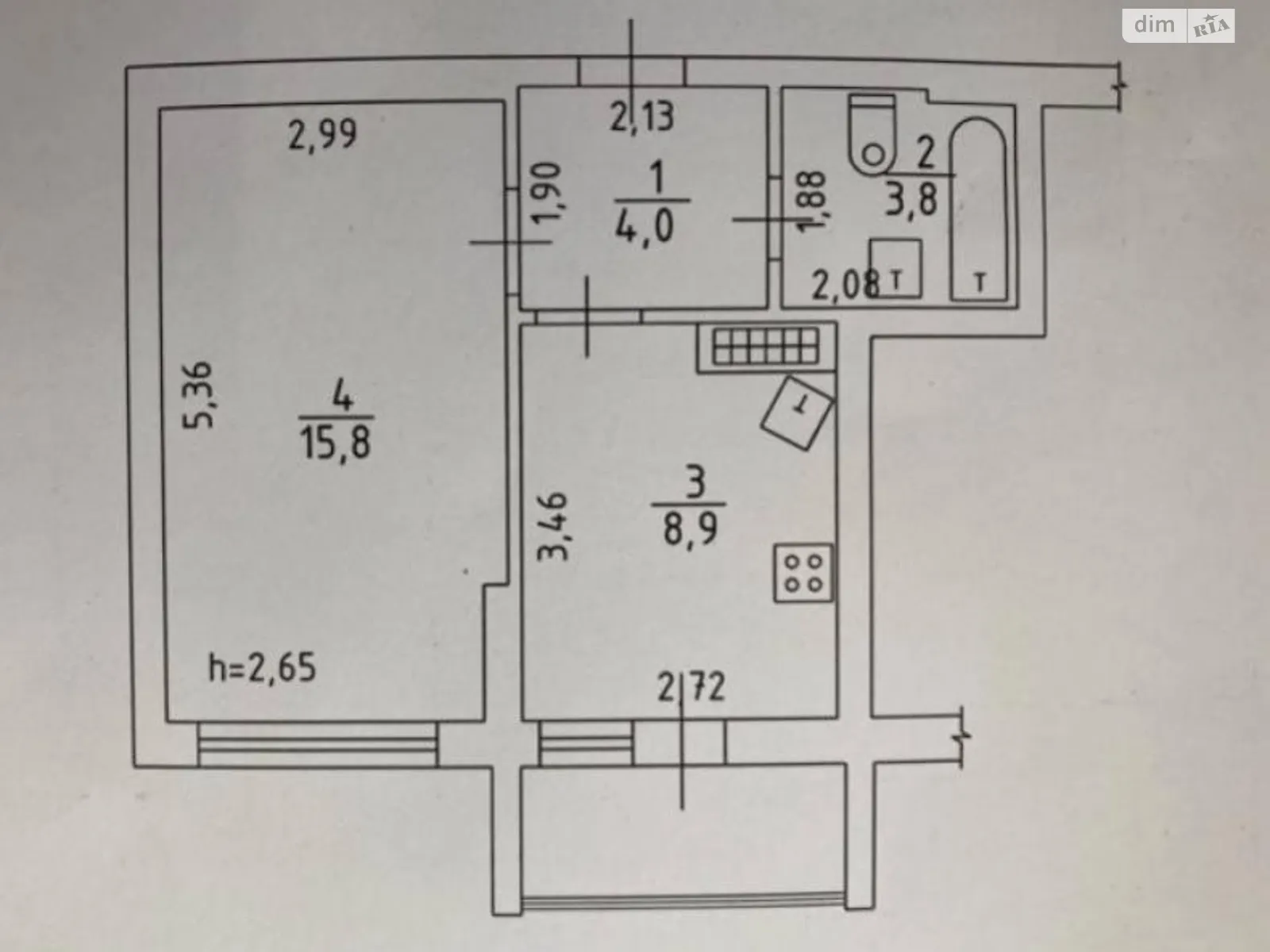 Продається 1-кімнатна квартира 36 кв. м у Одесі, вул. Академіка Воробйова - фото 1