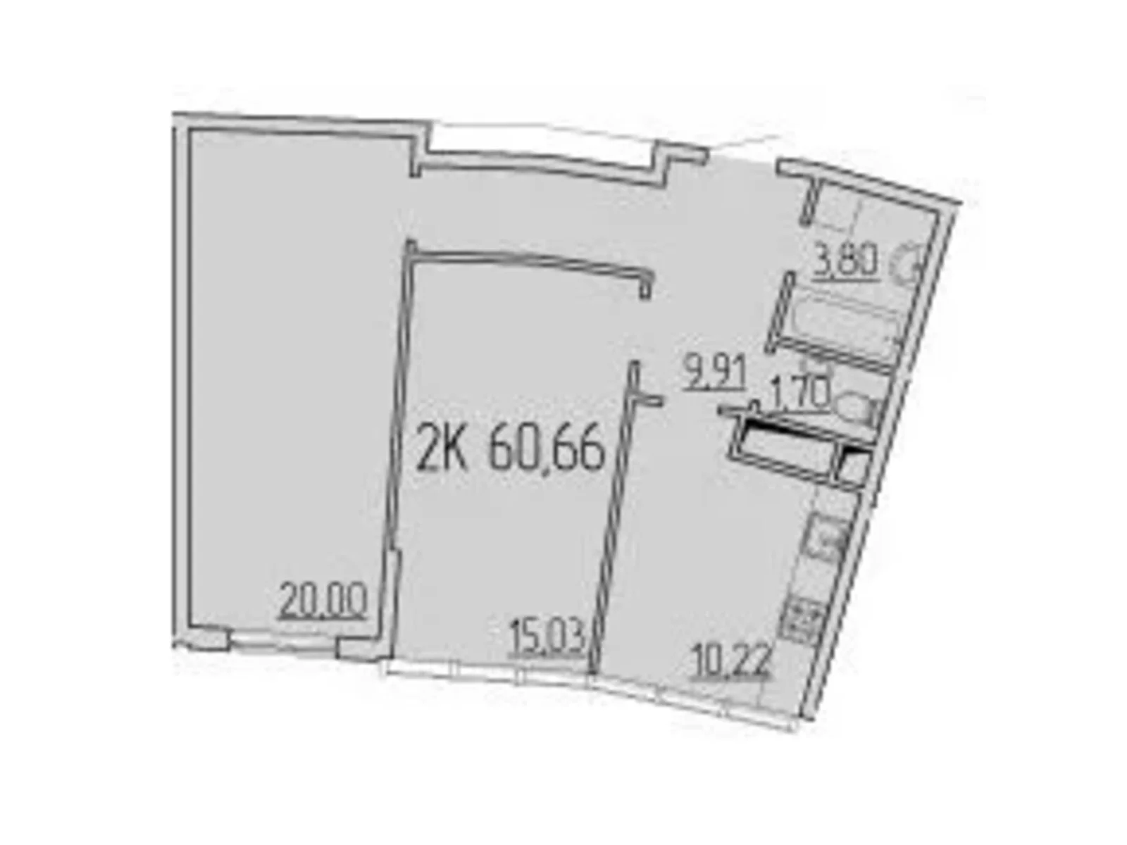 Продается 2-комнатная квартира 60.66 кв. м в Одессе, ул. Генуэзская - фото 1