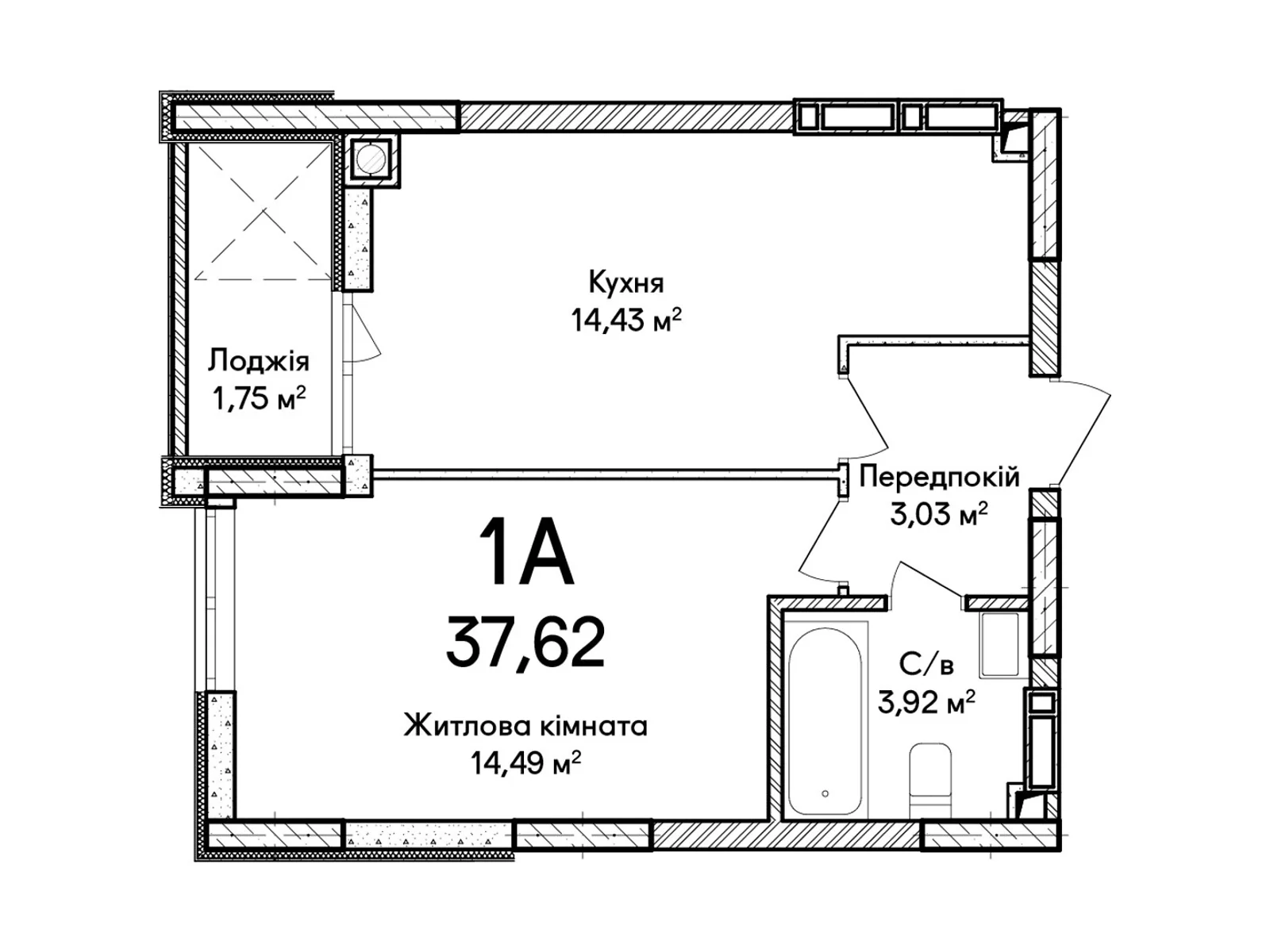 Продается 1-комнатная квартира 37 кв. м в Ирпене, ул. Достоевского - фото 1