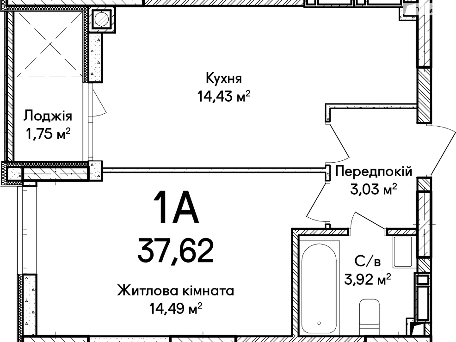 Продается 1-комнатная квартира 37.62 кв. м в Ирпене - фото 3
