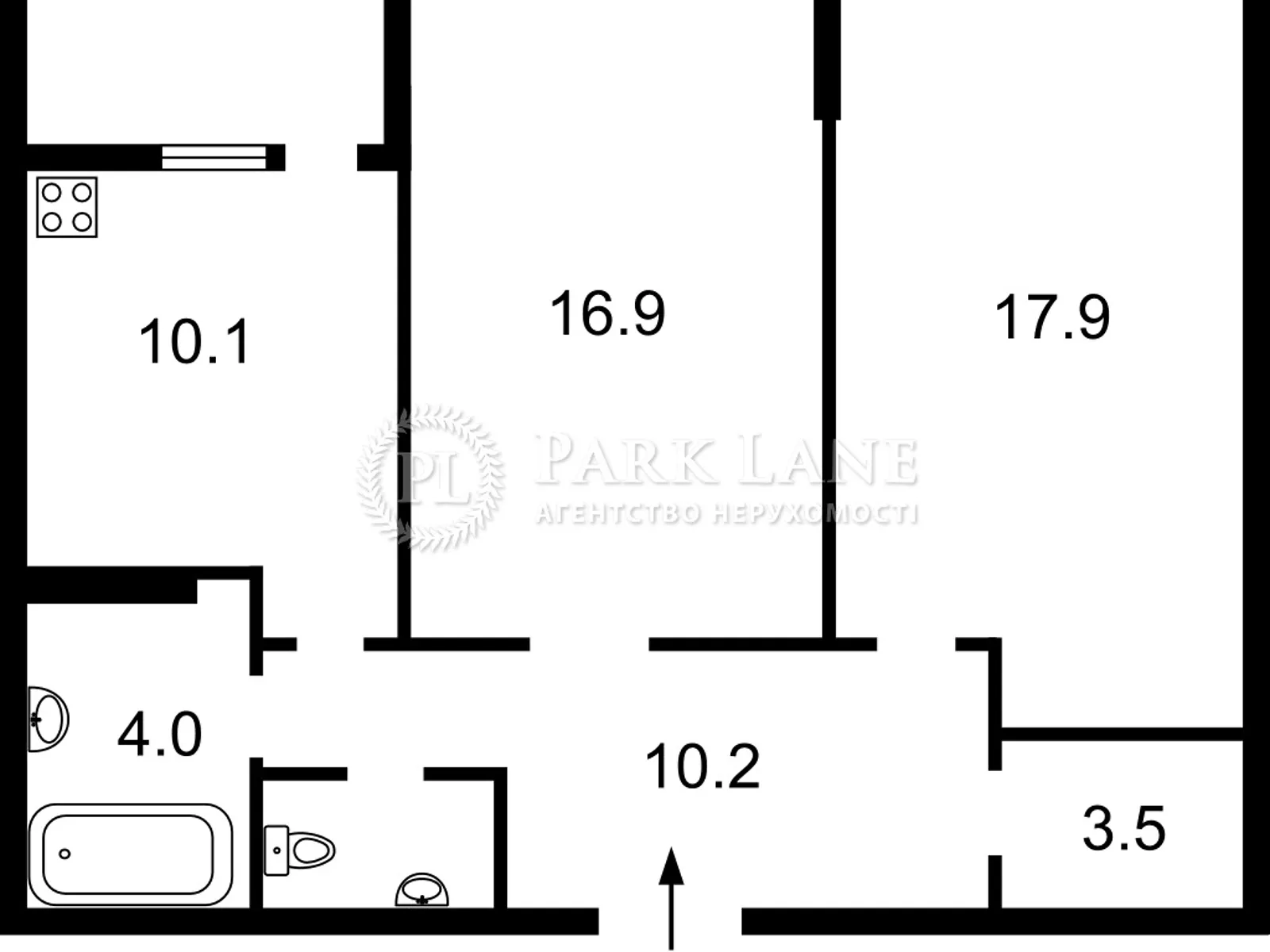 Продается 2-комнатная квартира 62 кв. м в Киеве, ул. Воскресенская, 14Б - фото 1