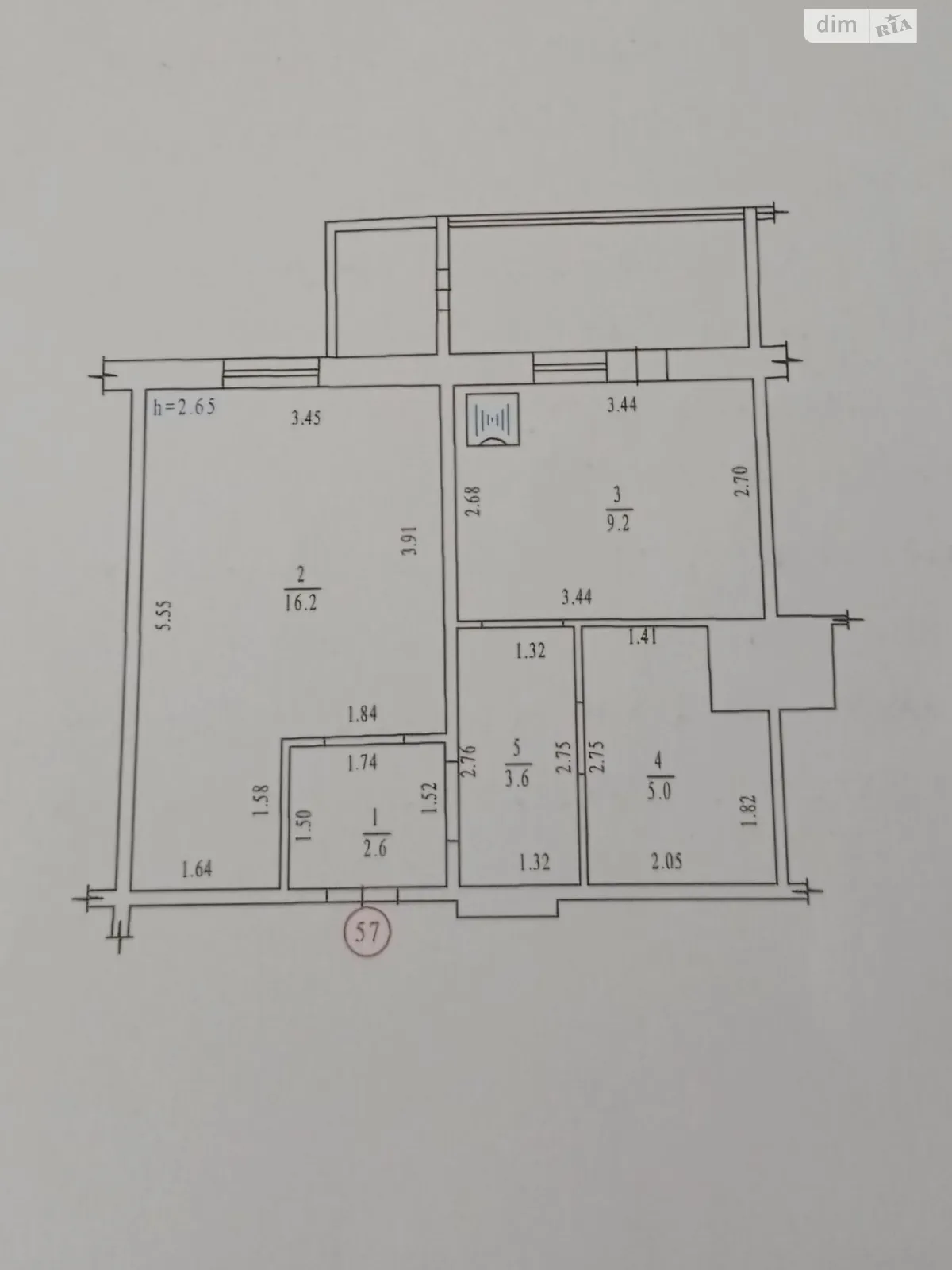 Продается 1-комнатная квартира 42.3 кв. м в Полтаве, ул. Башкирцевой Марии, 33 - фото 1