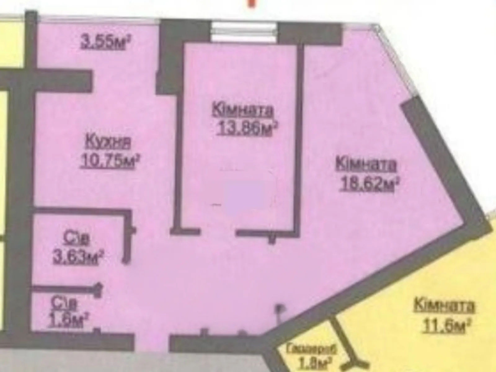 2-кімнатна квартира 61.9 кв. м у Луцьку - фото 3