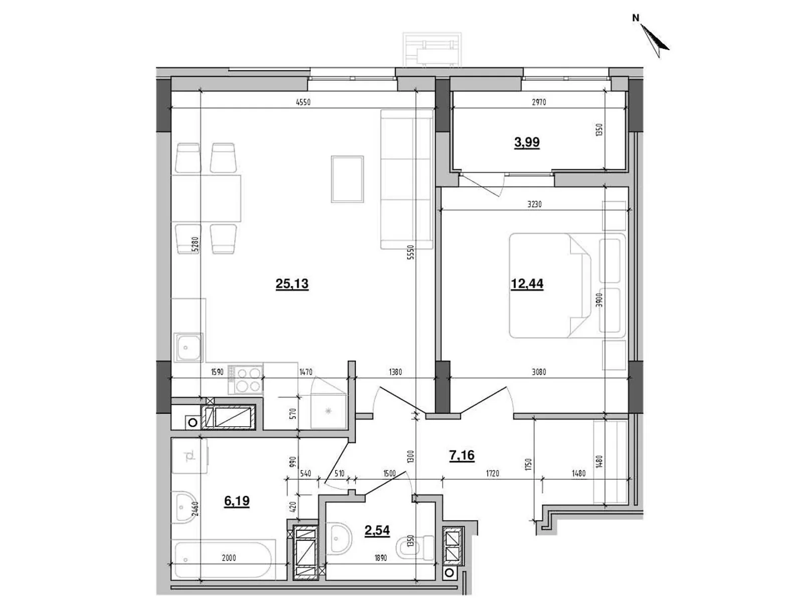 Продається 1-кімнатна квартира 57.6 кв. м у Львові, вул. Новознесенська - фото 1