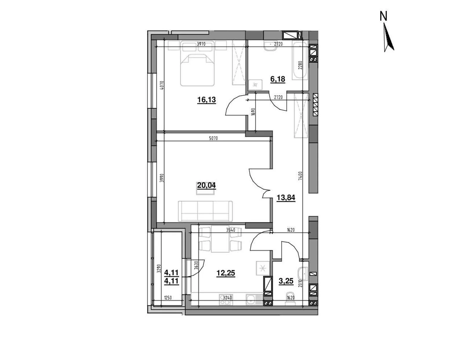 Продается 2-комнатная квартира 79.4 кв. м в Львове, ул. Рудненская, 8 - фото 1