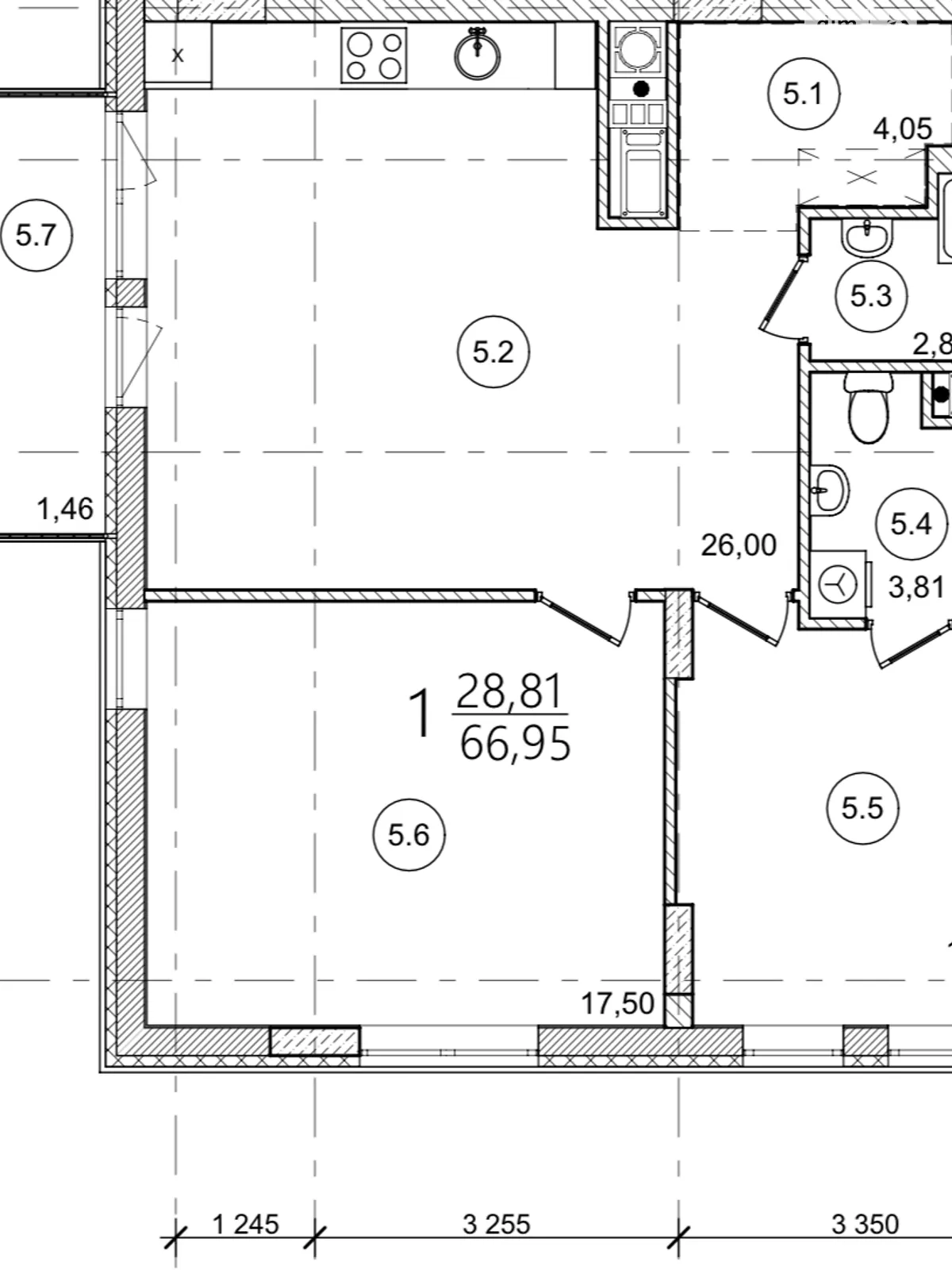 Продается 1-комнатная квартира 68.3 кв. м в Львове - фото 4