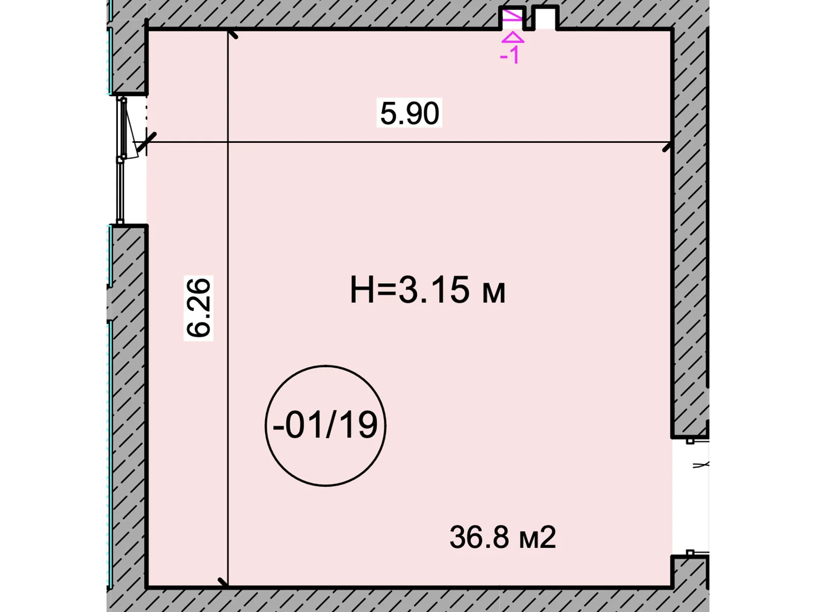 Продается объект сферы услуг 37.6 кв. м в 6-этажном здании, цена: 33840 $ - фото 1