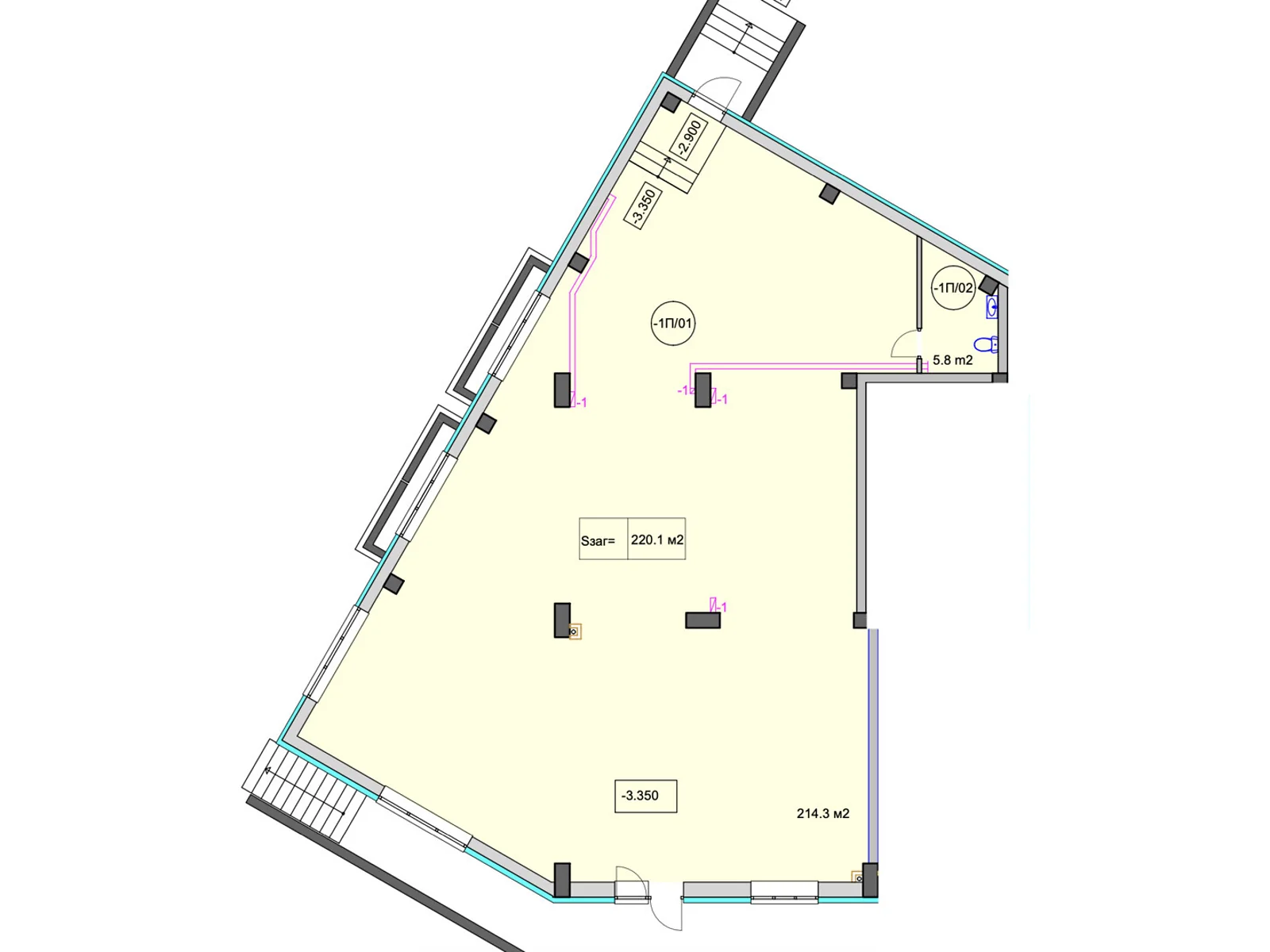 Продается объект сферы услуг 225.9 кв. м в 7-этажном здании, цена: 158130 $ - фото 1