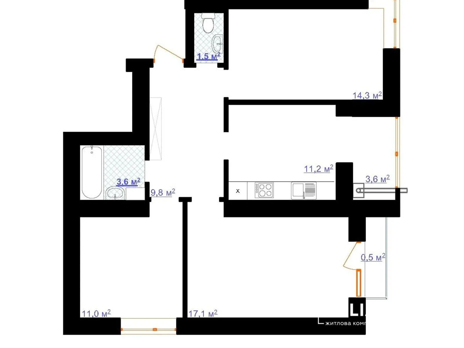 Продается 3-комнатная квартира 73 кв. м в Ивано-Франковске, ул. Отца Блавацкого - фото 1