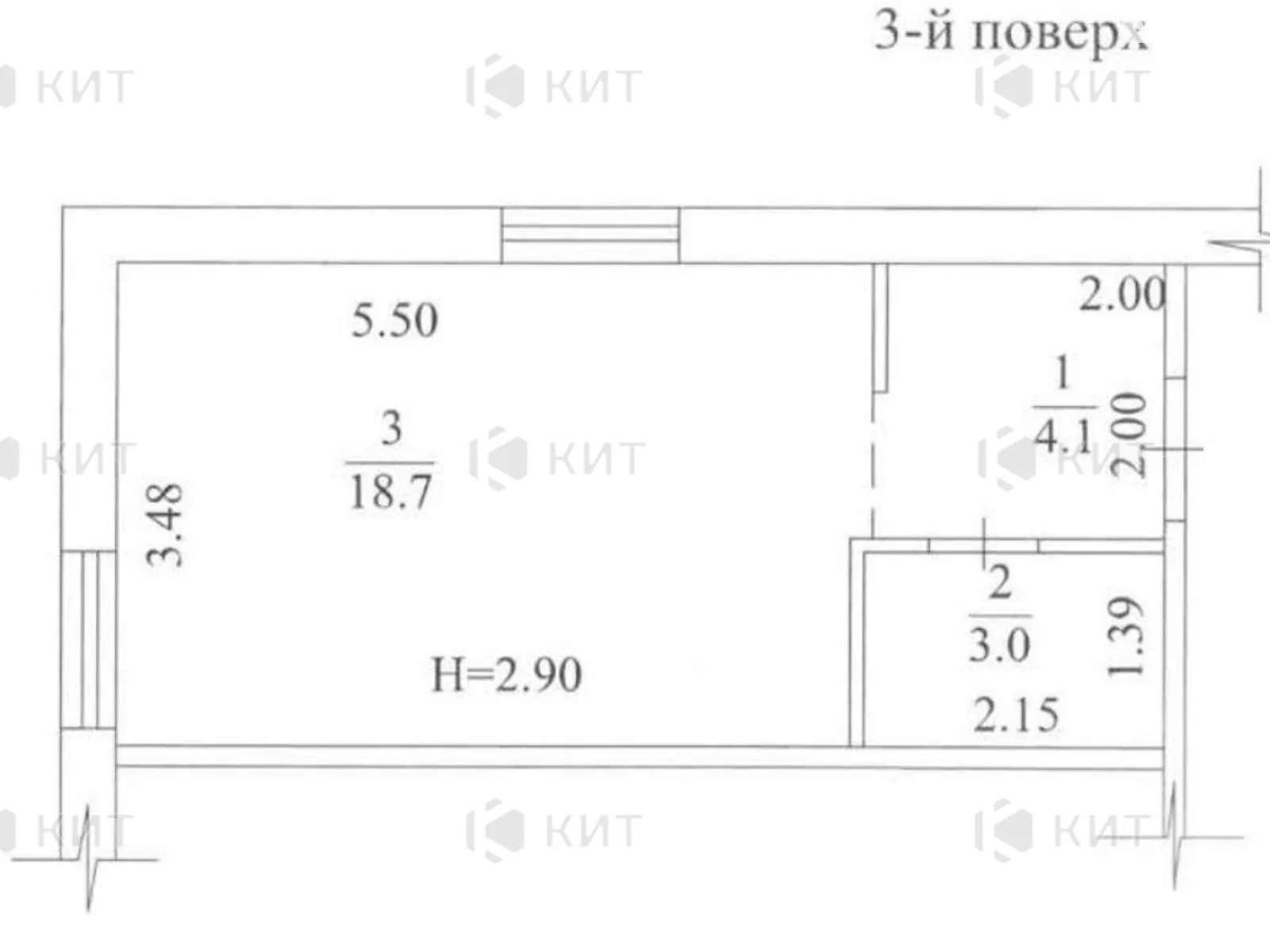 Продается 1-комнатная квартира 25.8 кв. м в, цена: 19000 $ - фото 1