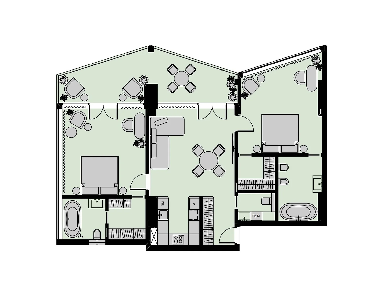 Продается 3-комнатная квартира 119.8 кв. м в Среднем,  - фото 1