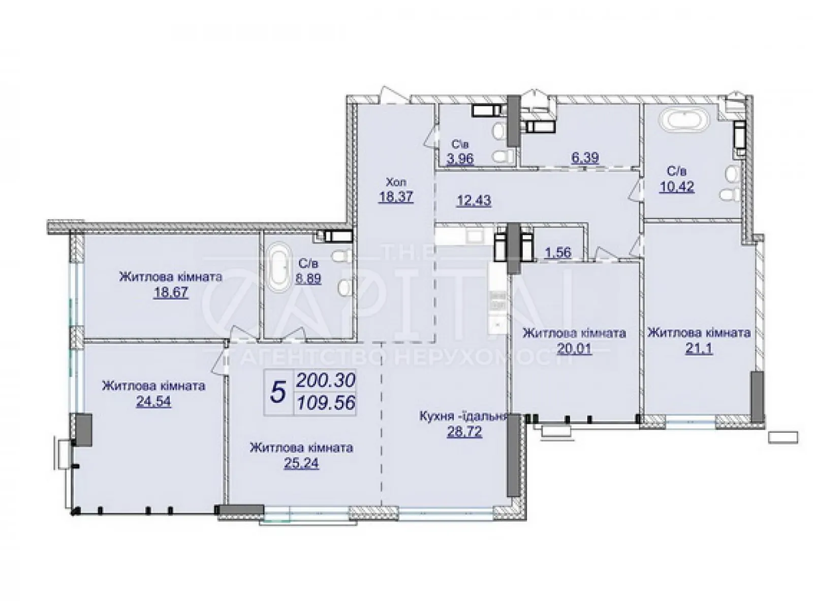 Продается 5-комнатная квартира 200.3 кв. м в Киеве, ул. Андрея Верхогляда(Драгомирова) - фото 1