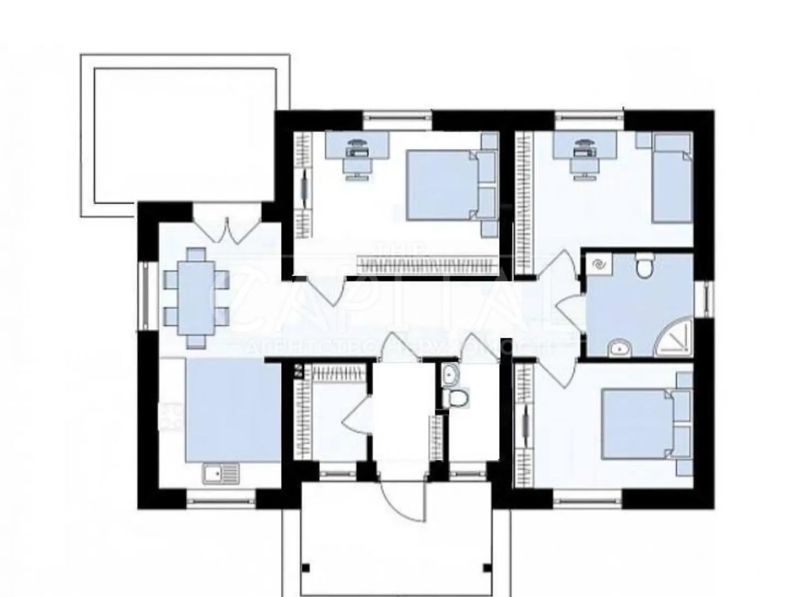 Продается одноэтажный дом 113 кв. м с верандой, цена: 90000 $ - фото 1