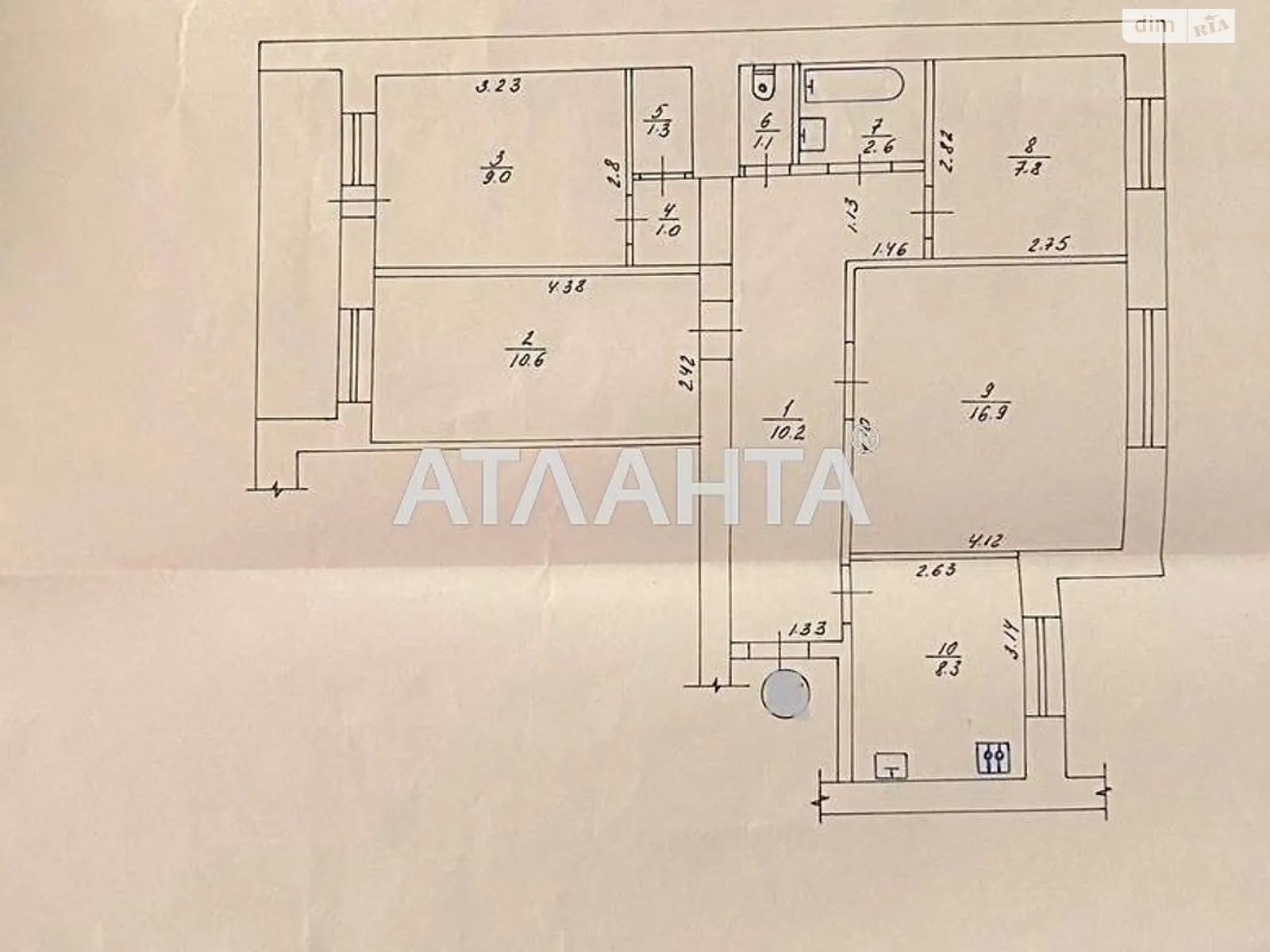 Продается 4-комнатная квартира 71.5 кв. м в Виннице - фото 1