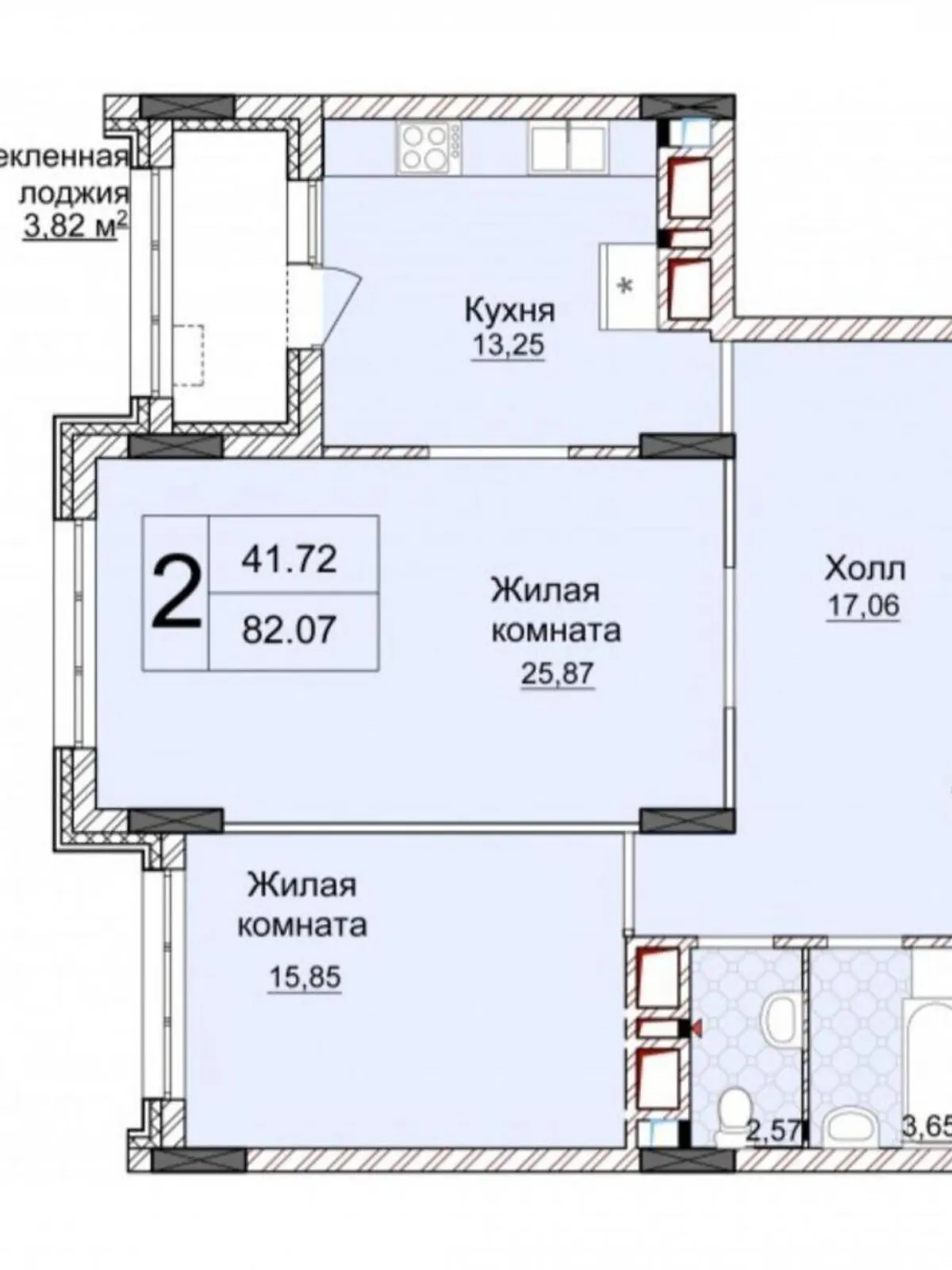 Продается 3-комнатная квартира 85 кв. м в Киеве - фото 2