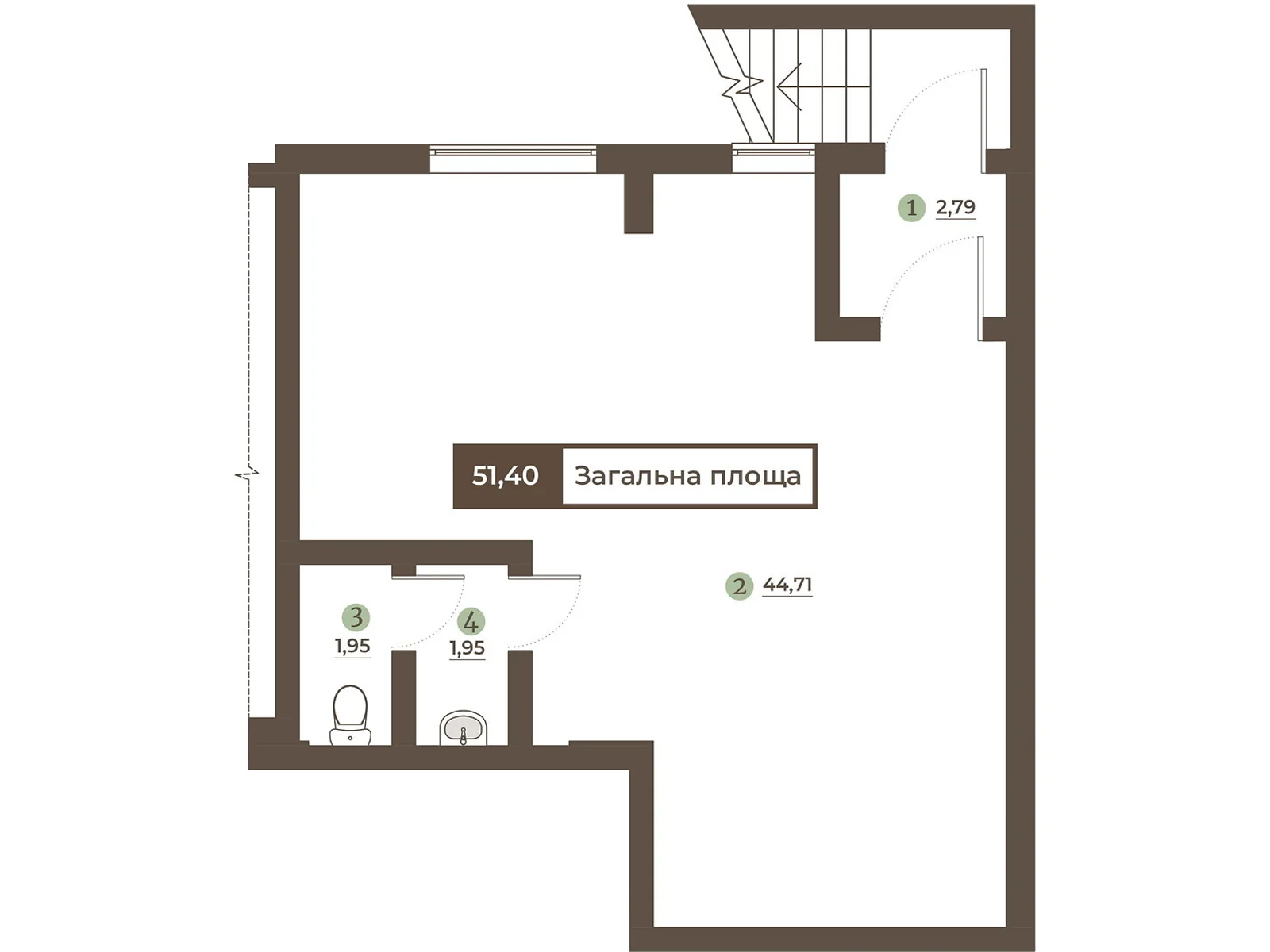 Продается офис 51.4 кв. м в бизнес-центре, цена: 73142 $ - фото 1