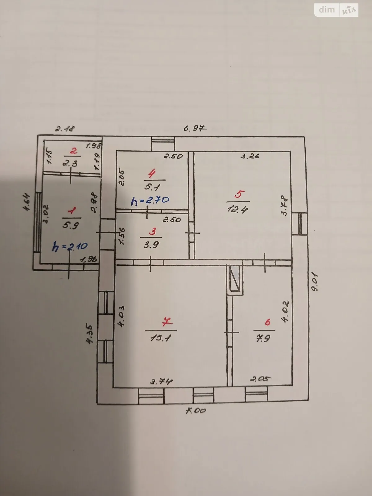 Продается одноэтажный дом 52.6 кв. м с участком, цена: 45000 $ - фото 1