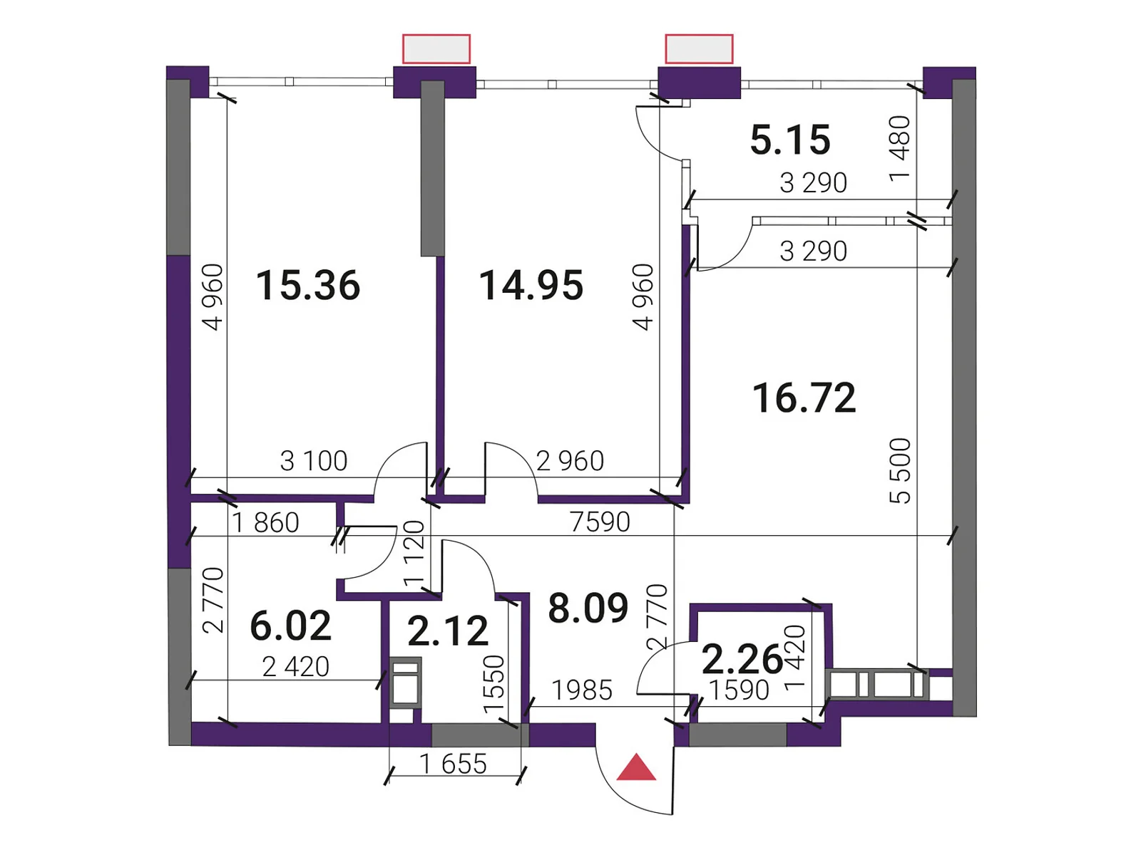 Продается 2-комнатная квартира 70.67 кв. м в Киеве, наб. Днепровская - фото 1