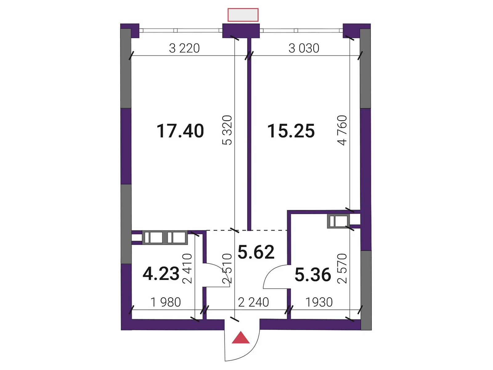 Продается 1-комнатная квартира 47.86 кв. м в Киеве, наб. Днепровская - фото 1