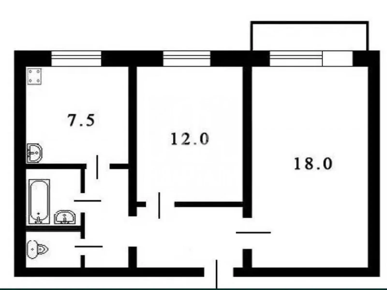 Продається 2-кімнатна квартира 51 кв. м у Києві, цена: 75000 $ - фото 1