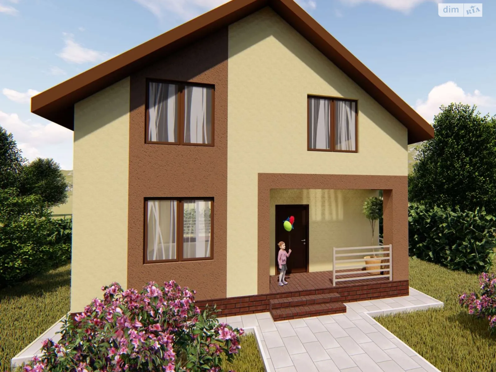 Продается дом на 2 этажа 100 кв. м с беседкой, цена: 80000 $ - фото 1