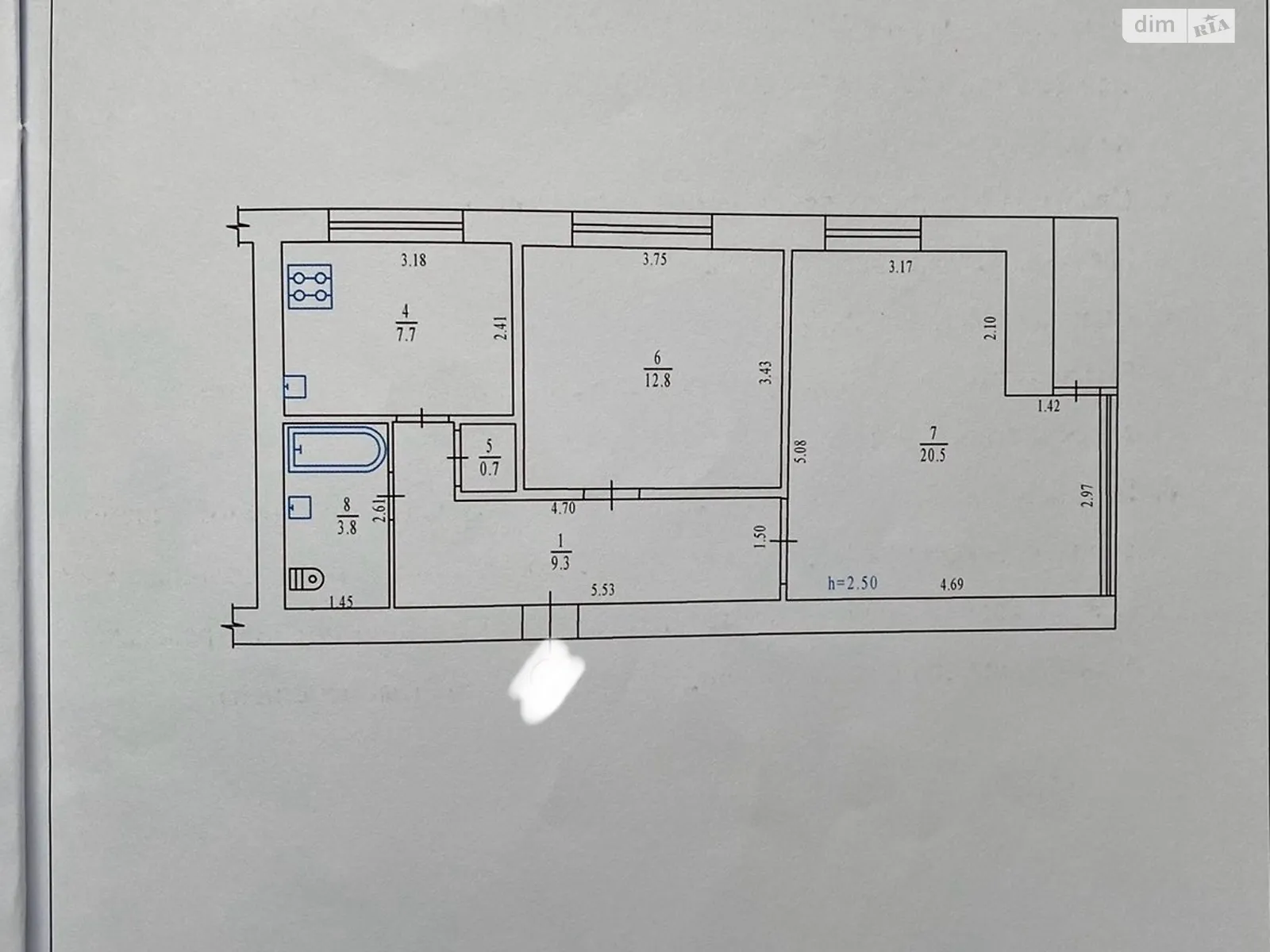 Продается 2-комнатная квартира 56 кв. м в Полтаве, ул. Кучеренко - фото 1