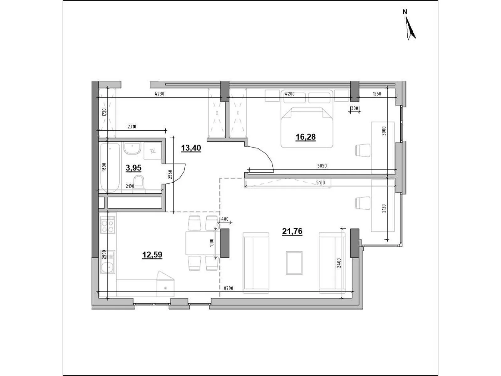 Продається 2-кімнатна квартира 68.3 кв. м у Львові - фото 1